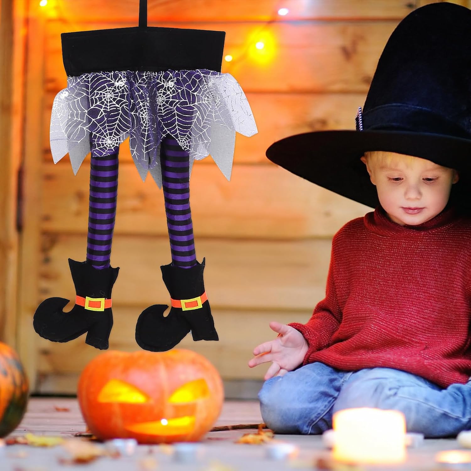 DOITOOL Halloween Witch Legs 2Pcs Plush Decoration