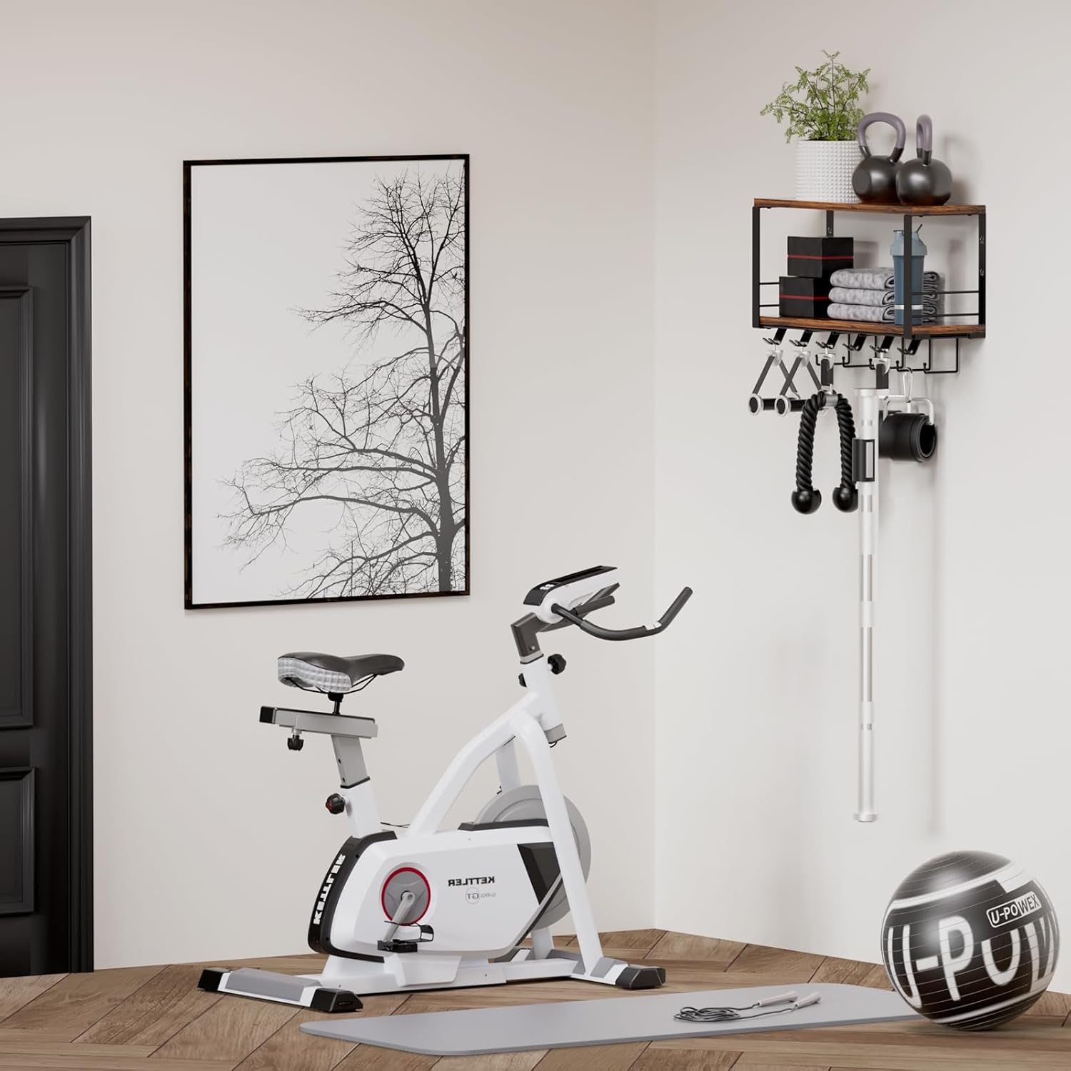 TJ MOREE 2 Tier Floating Shelf for Home Gym Storage