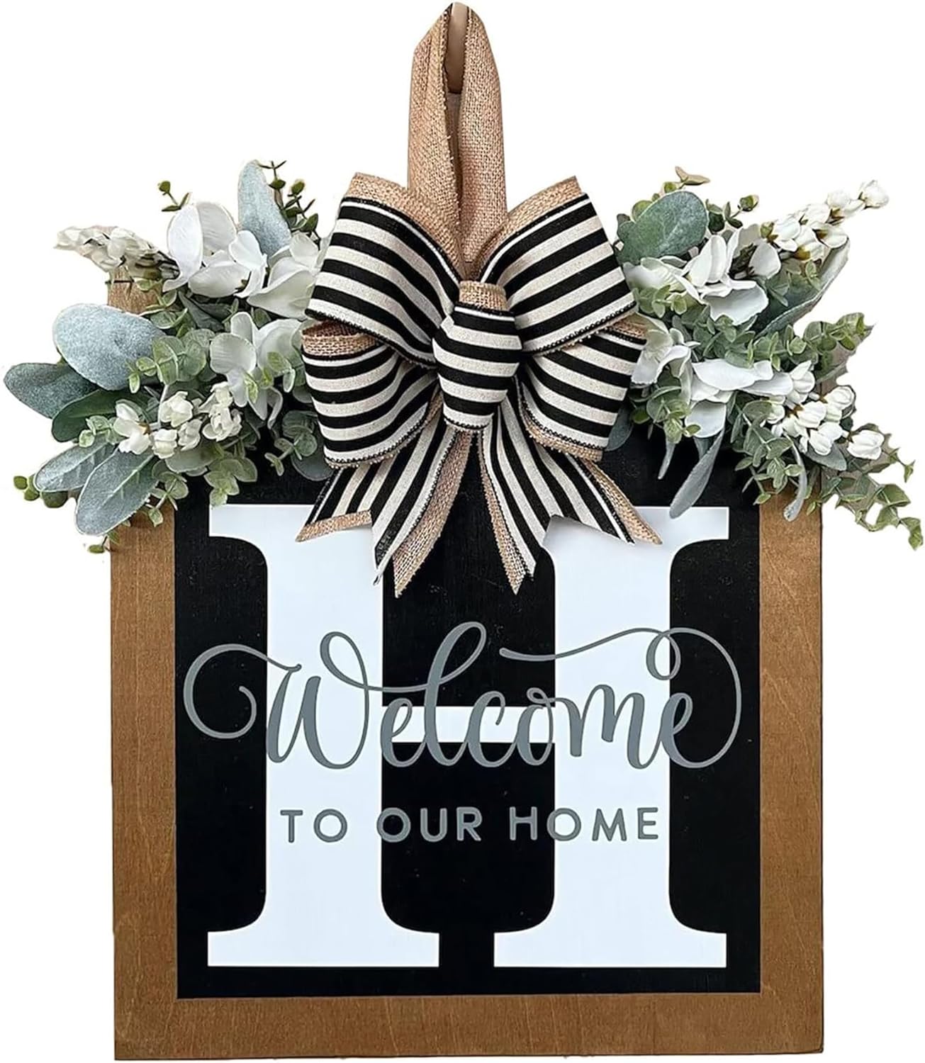 Customizable Family Name Wreath for Front Door