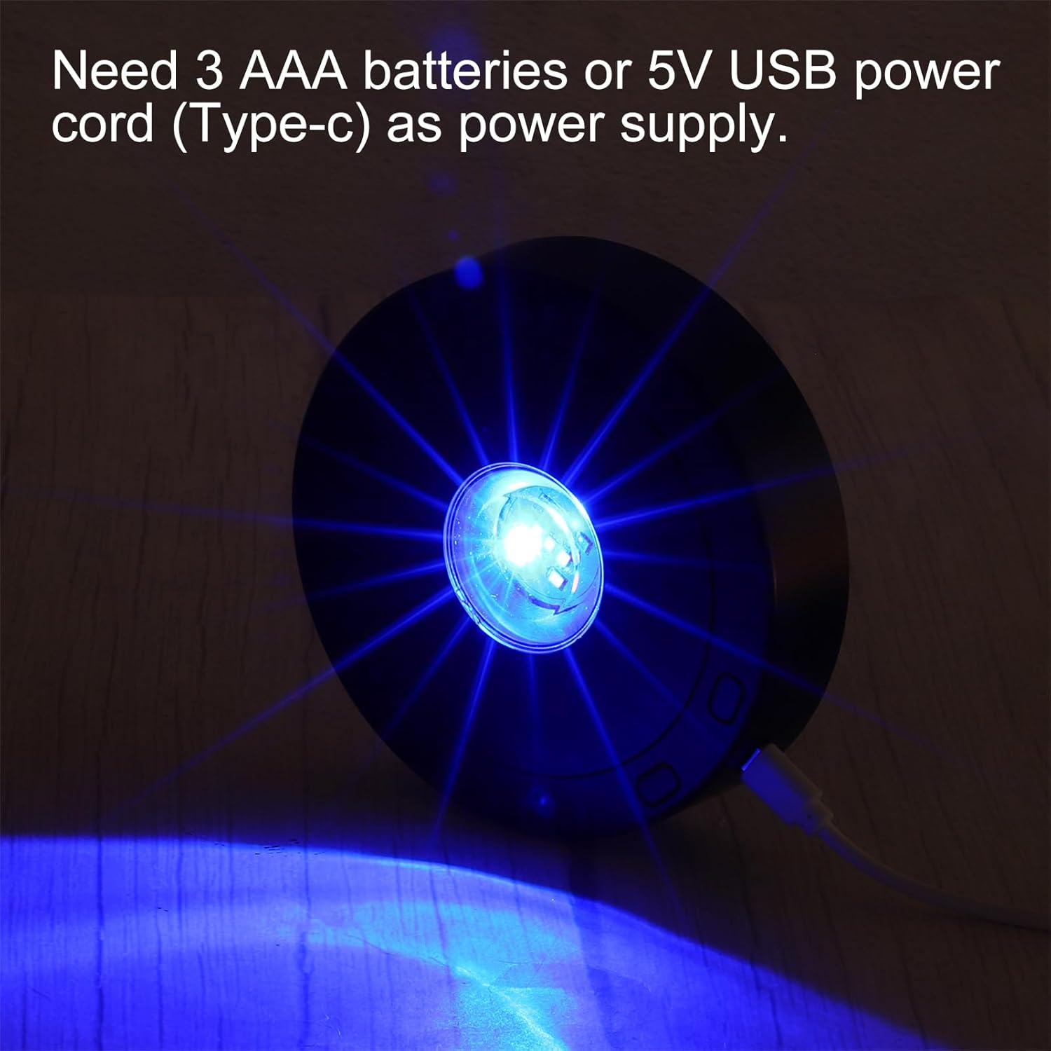 PATIKIL 45 x 35 Inch Rotating Display Stand with LED Light Base