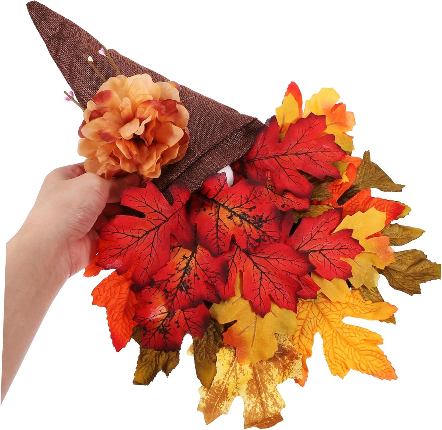 Front Door Autumn Wreath with Gnome Design
