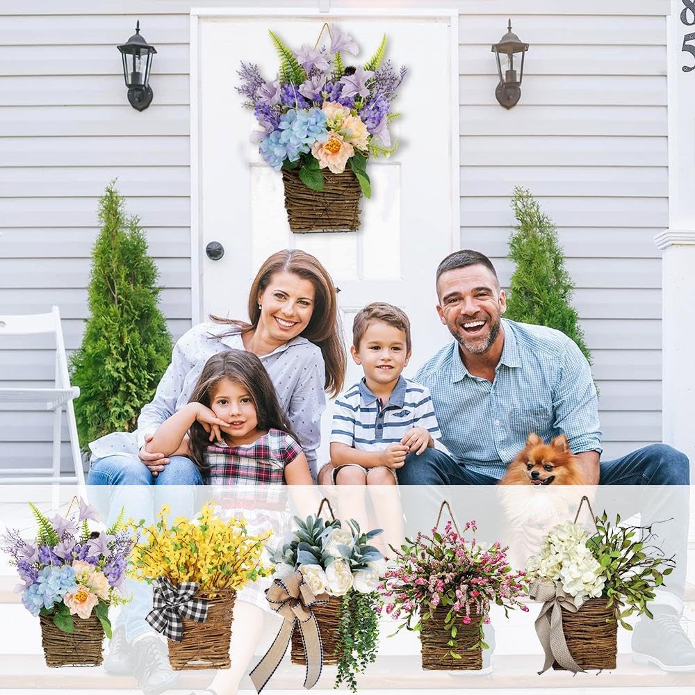 18 Inch Hydrangea Wreath Front Door Basket