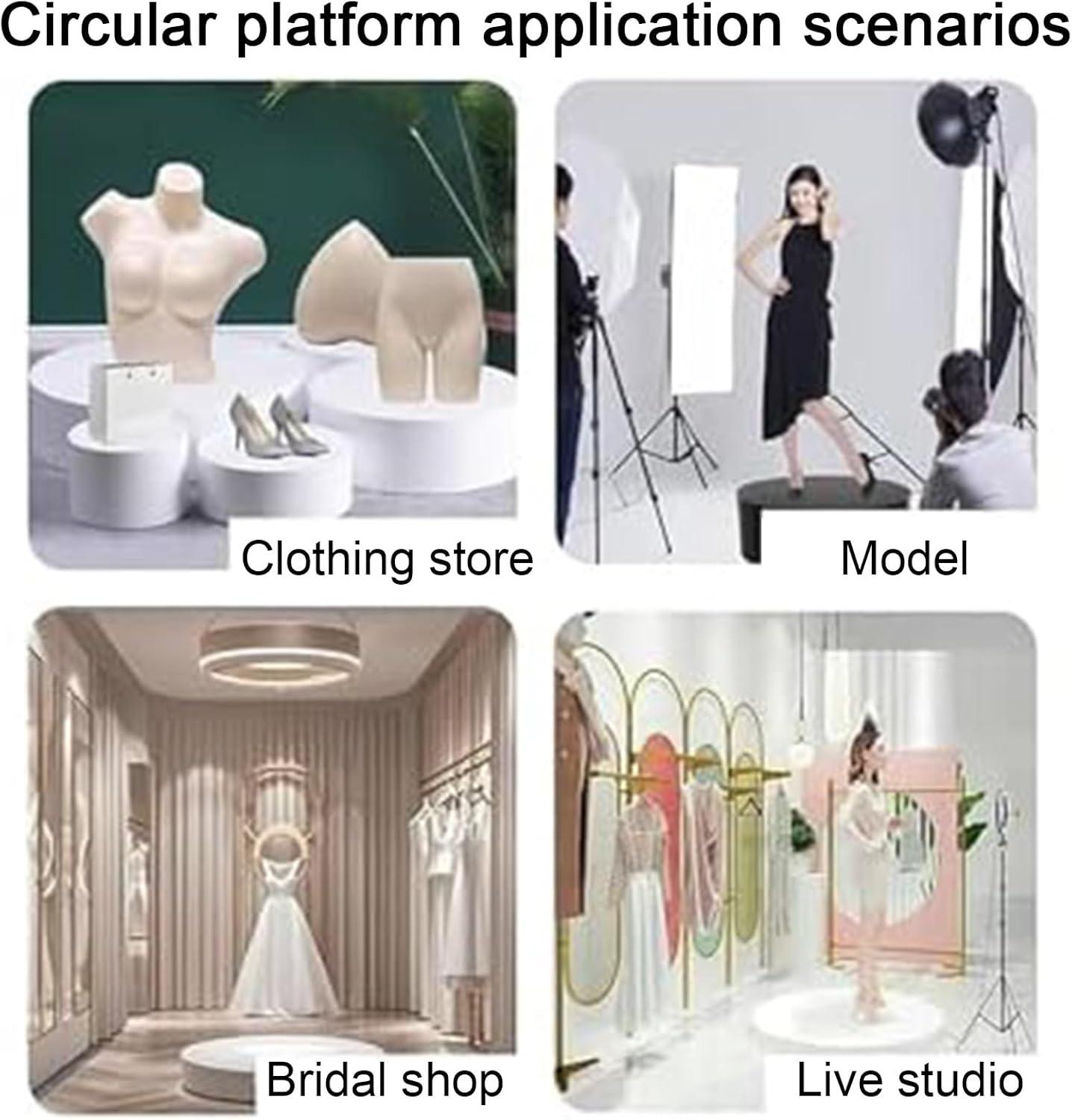 Round Display Pedestal Stand for Event Decor