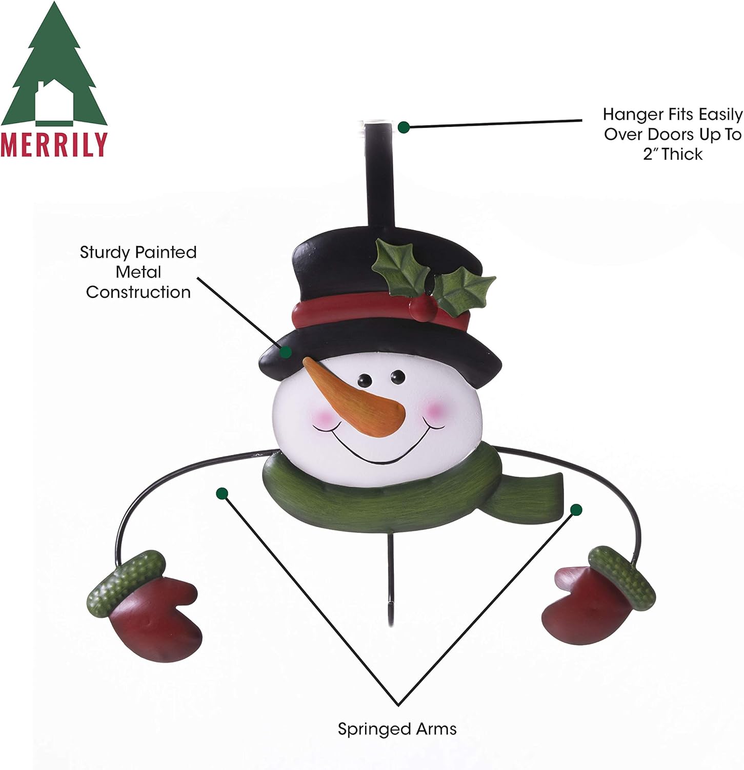 Merrily 1725 Inch Snowman Wreath Hanger
