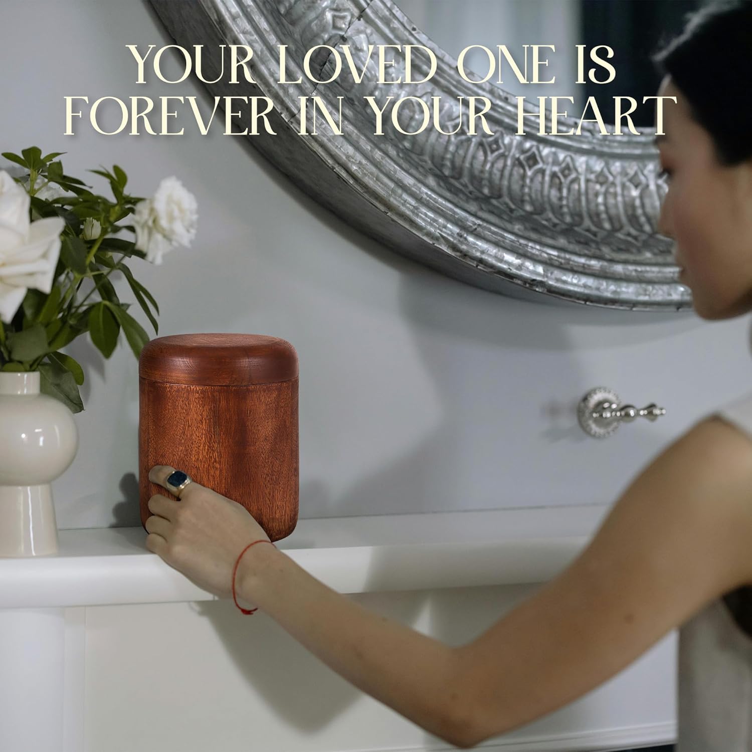 Elegant Wooden Urn for Human Ashes 250 LBS Capacity