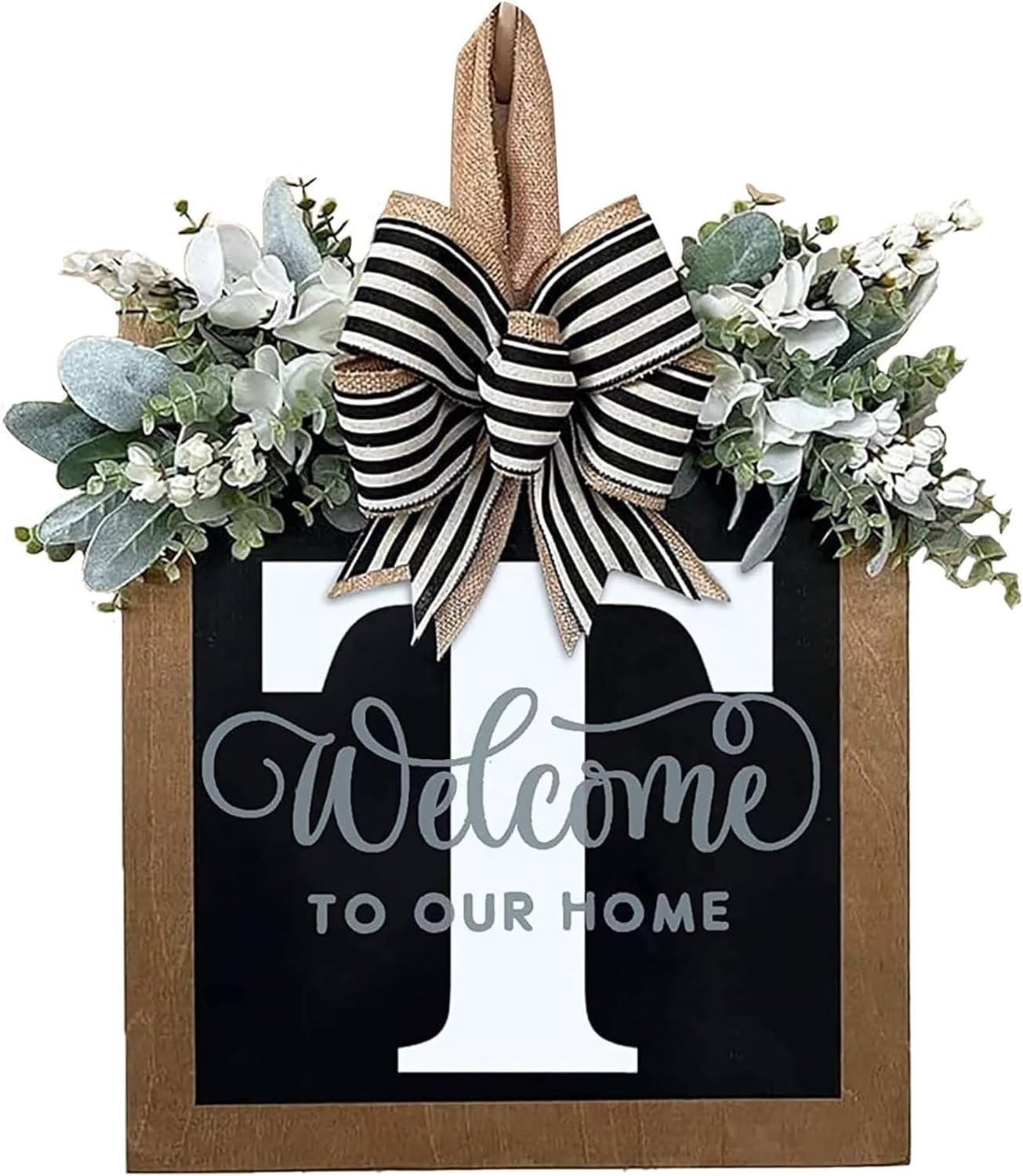 YICORIP Last Name Wreath Front Door Decoration
