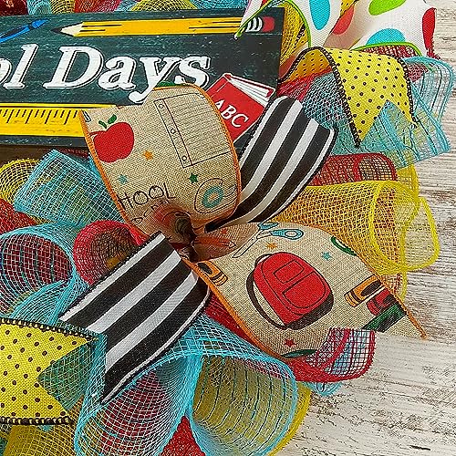 Teacher Present School Days Wreath Decor