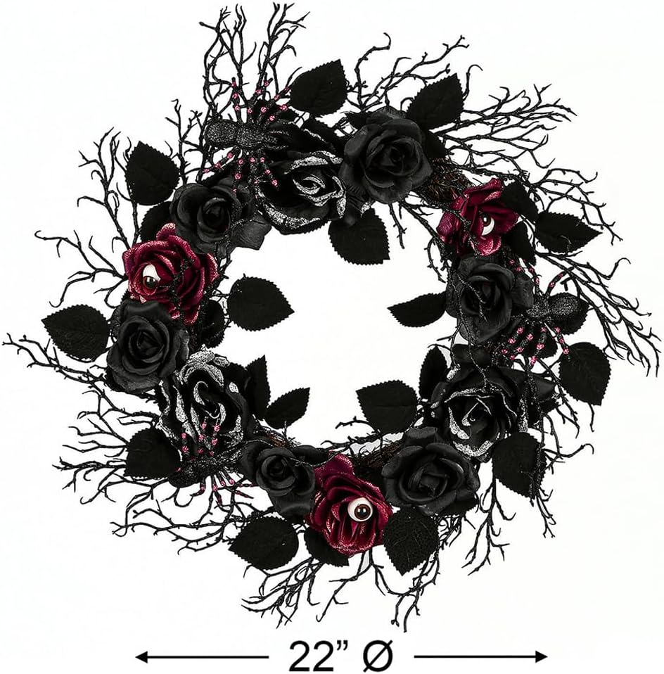 National Tree Company Artificial Spooky Wreath 22 Inches