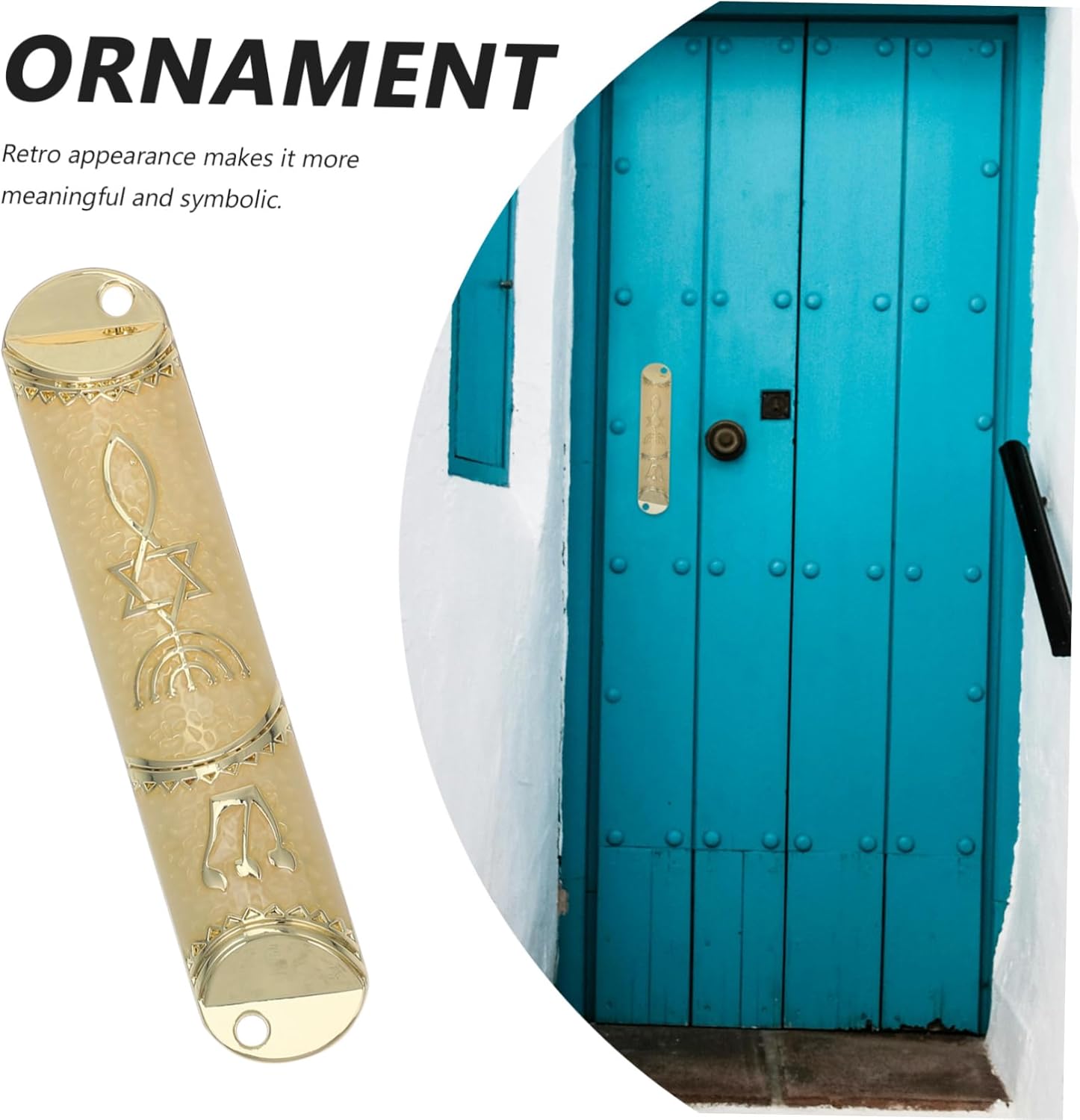 1 Set Classic Metal Mezuzah Plaque for Home Door Blessing