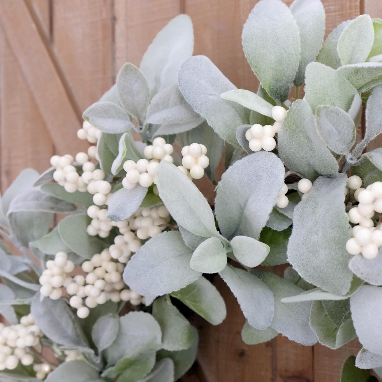 Bibelot 18 Inch Lambs Ear Wreath Spring Decor