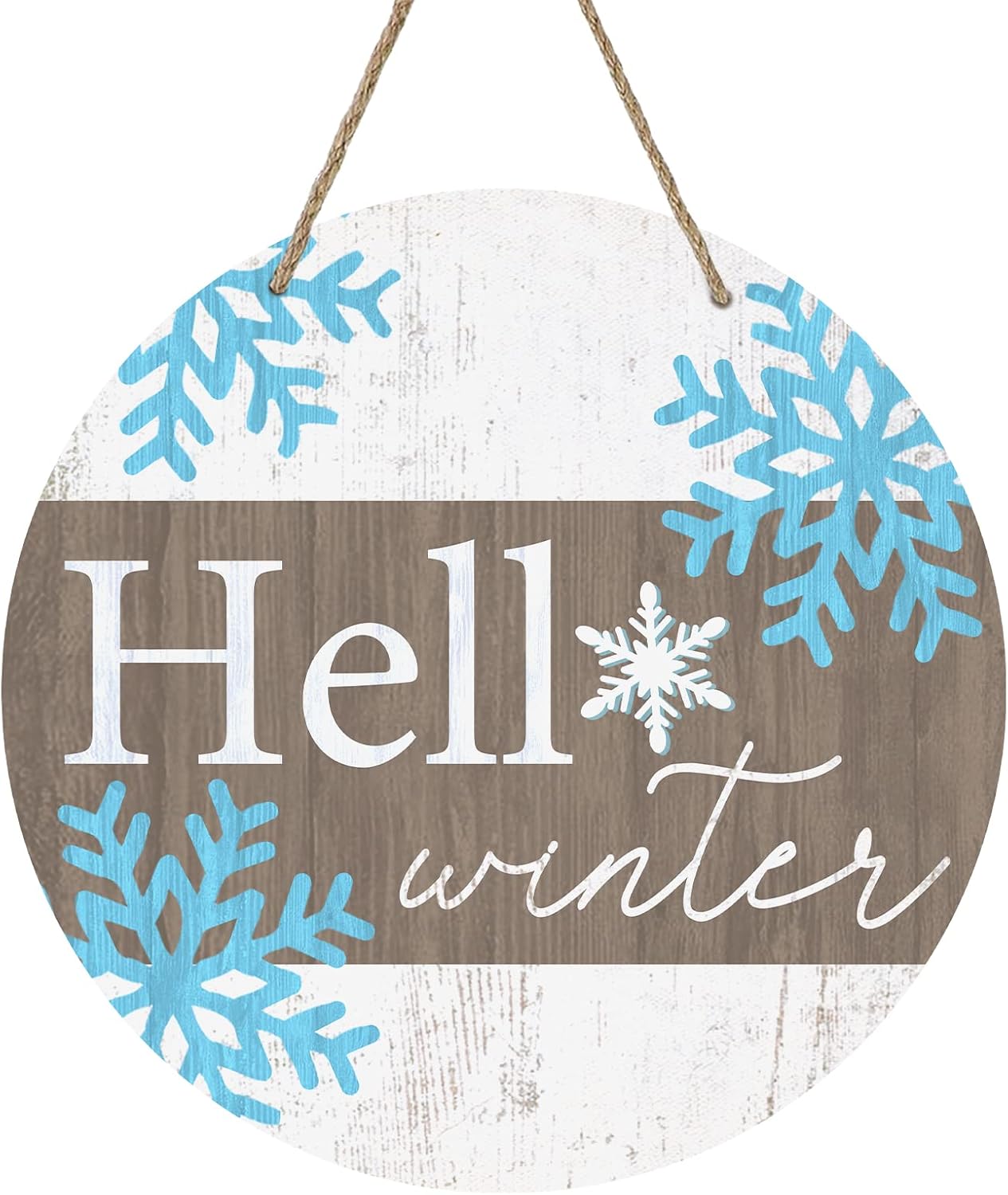 Deroro Hello Winter Front Door Sign Decor