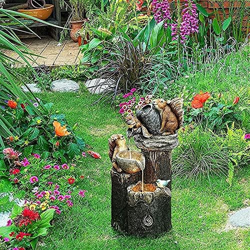 Resin Duck Family Fountain Outdoor Decor