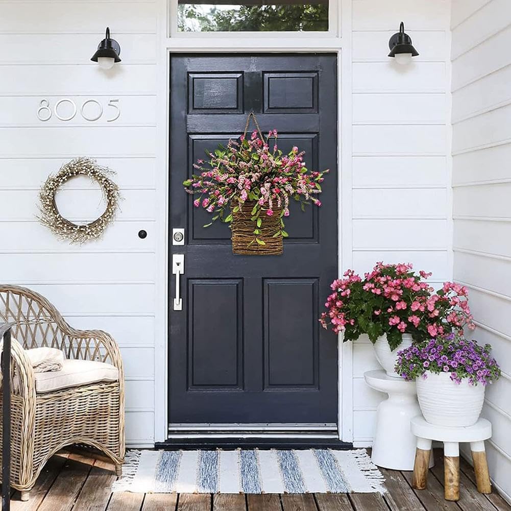 18 Inch Hydrangea Wreath Front Door Basket