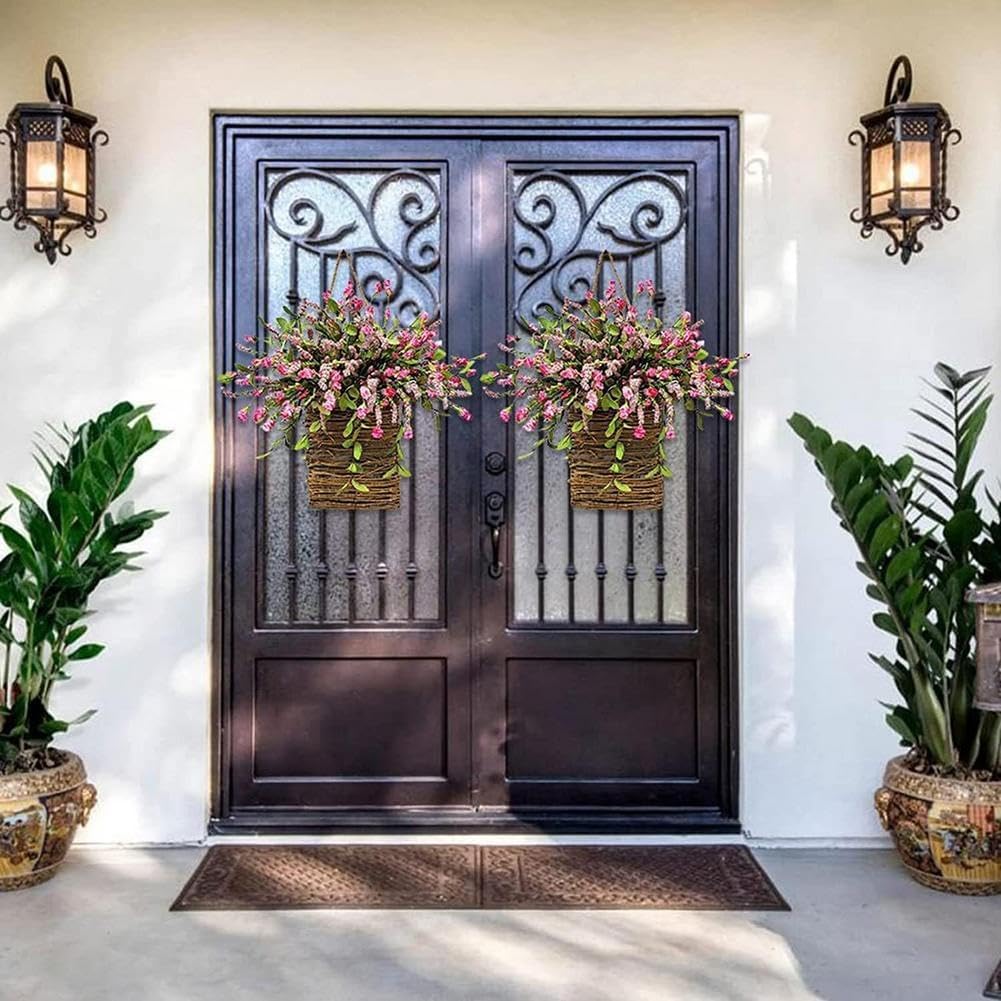 18 Inch Hydrangea Wreath Front Door Basket