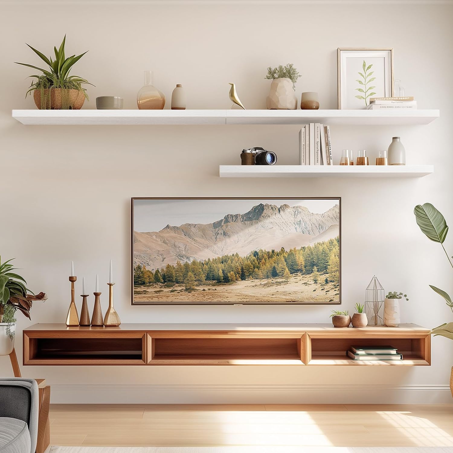 Amada Floating Shelves 32 Inch Set of 2 for Wall Storage