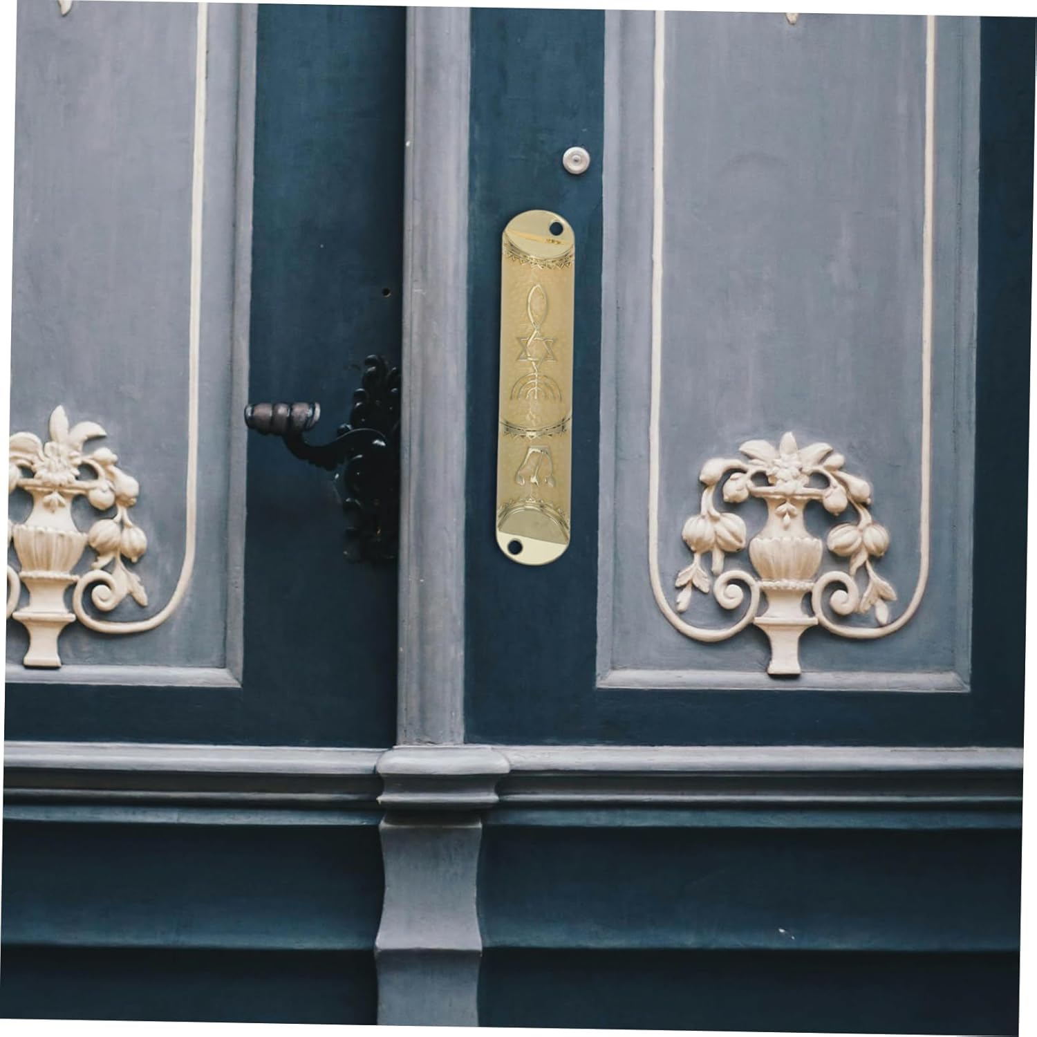 Jewish Mitzvah Metal Mezuzah Door Decor