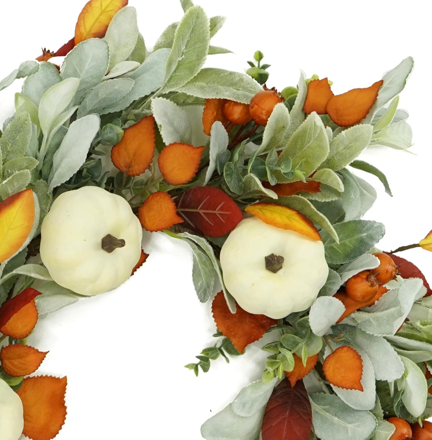 Autumn Pumpkin Wreath for Front Door Decor