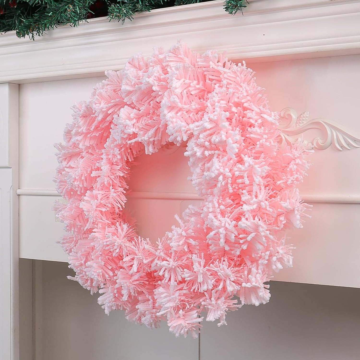 Light Pink Fir Artificial Christmas Wreath