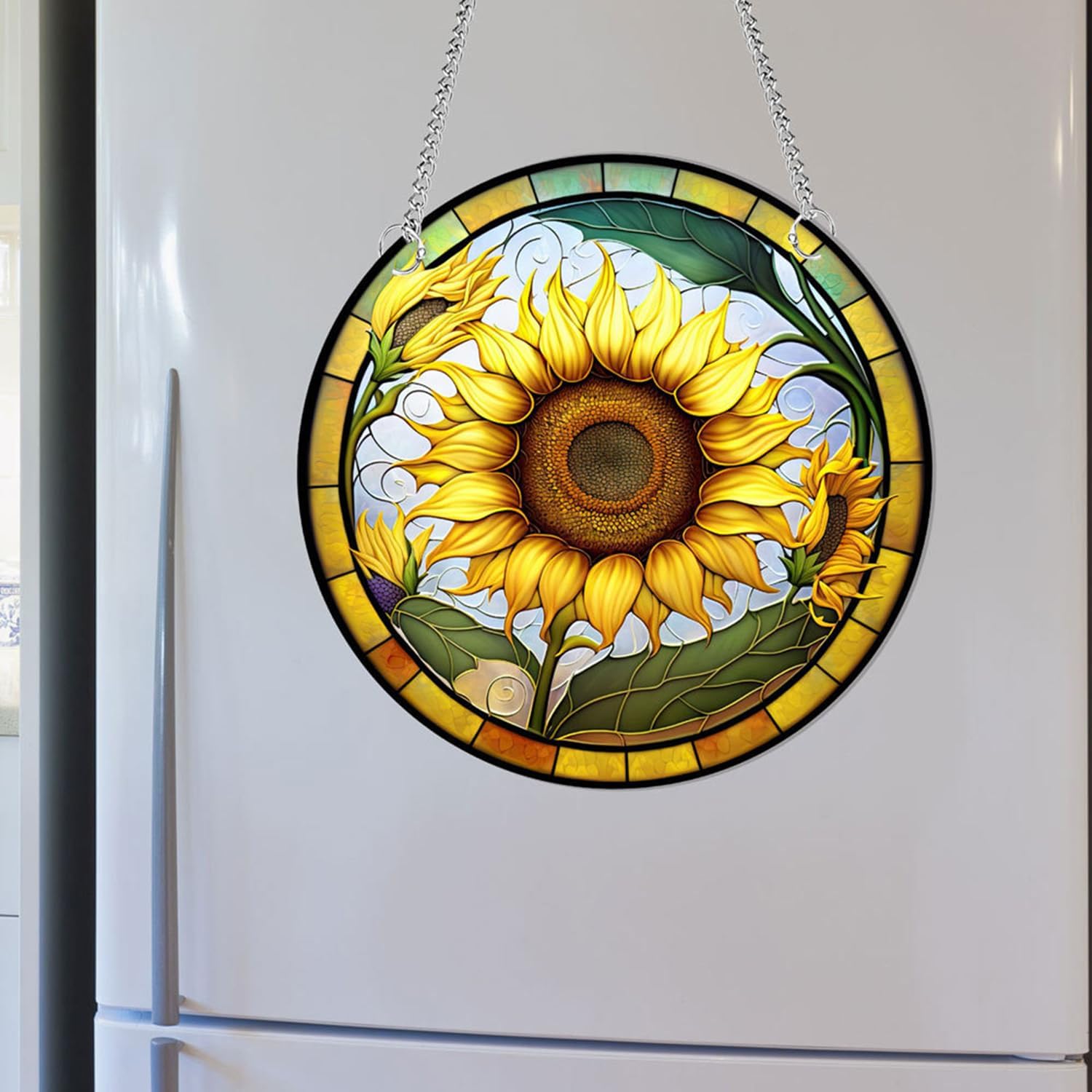 MATIHAY Sunflower Acrylic Window Hanging Wall Decor