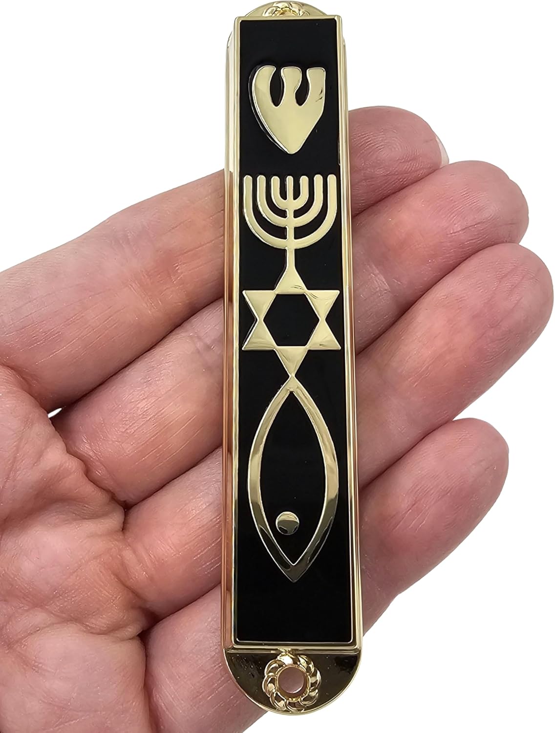 Protection Mezuzah Case with Scroll Black 35 Inch