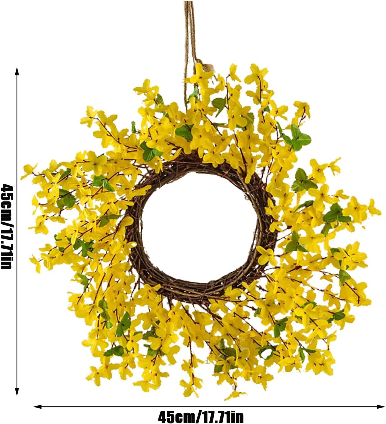 Yellow Sunflower Bee Wreath Front Door Decor