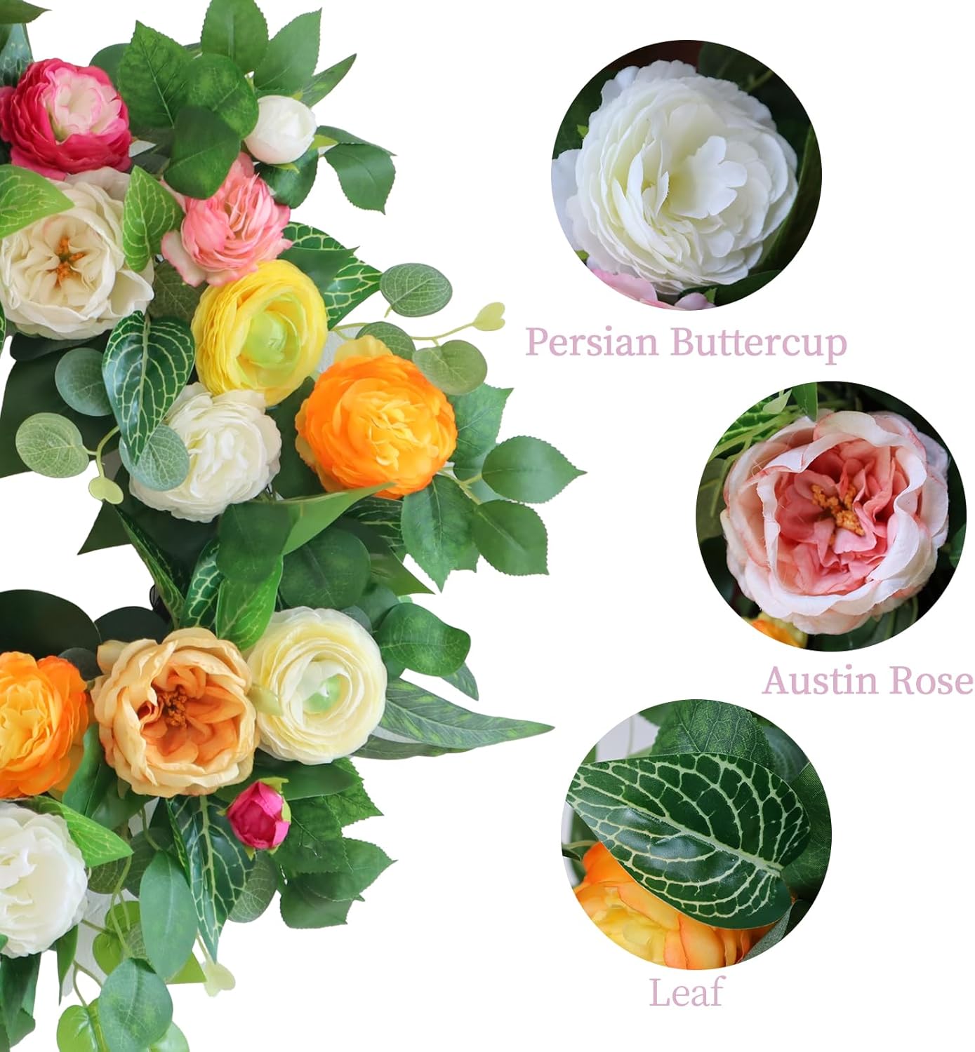 24 Inch Artificial Wreath for Front Door and Wall