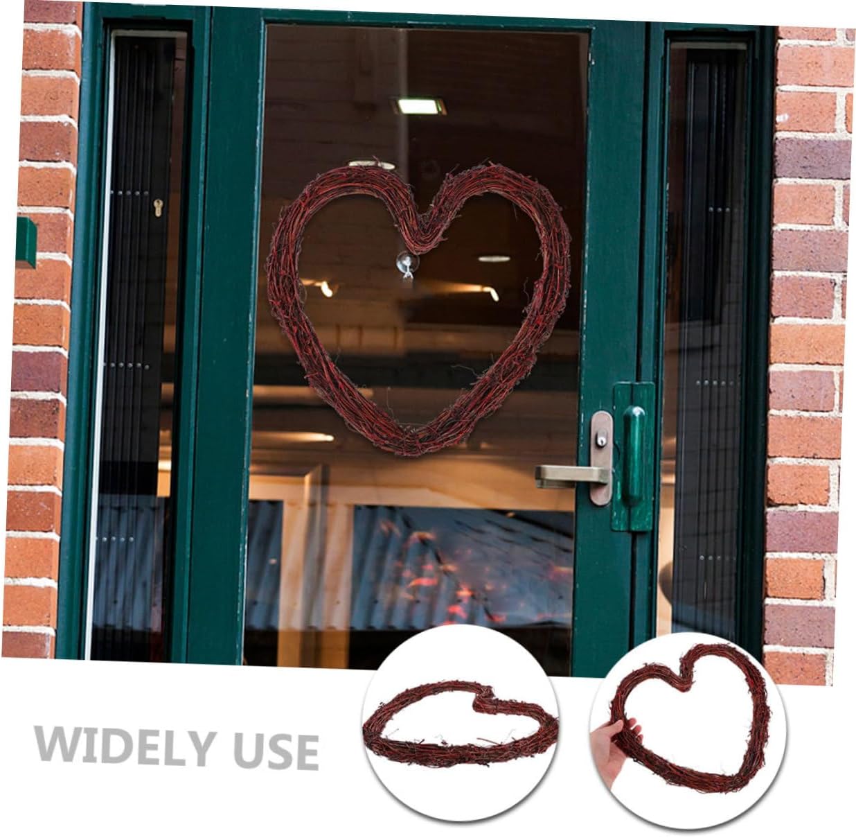 Heart Shaped Rattan Wreath Frame DIY Hanging Decor