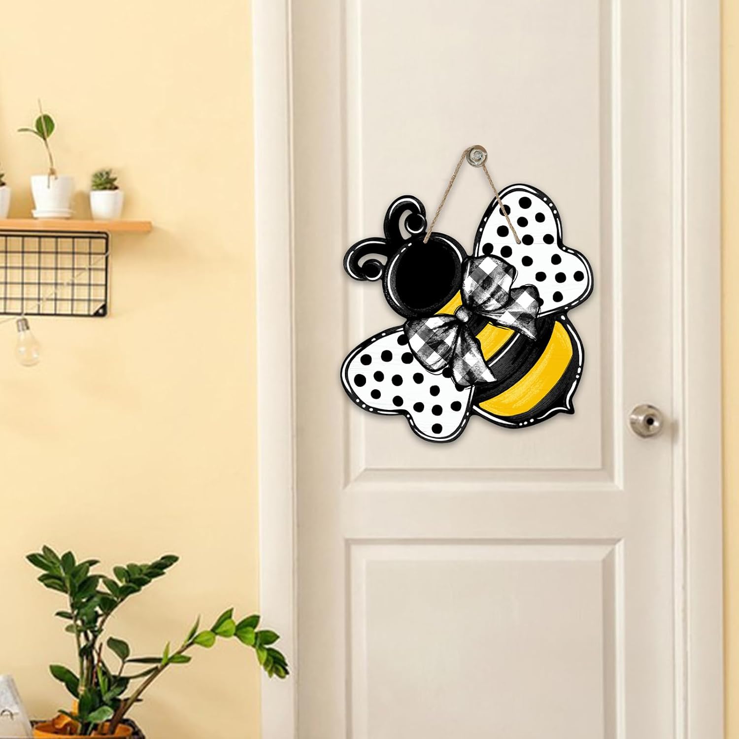 Deroro Bumble Bee Front Door Wreath Decor