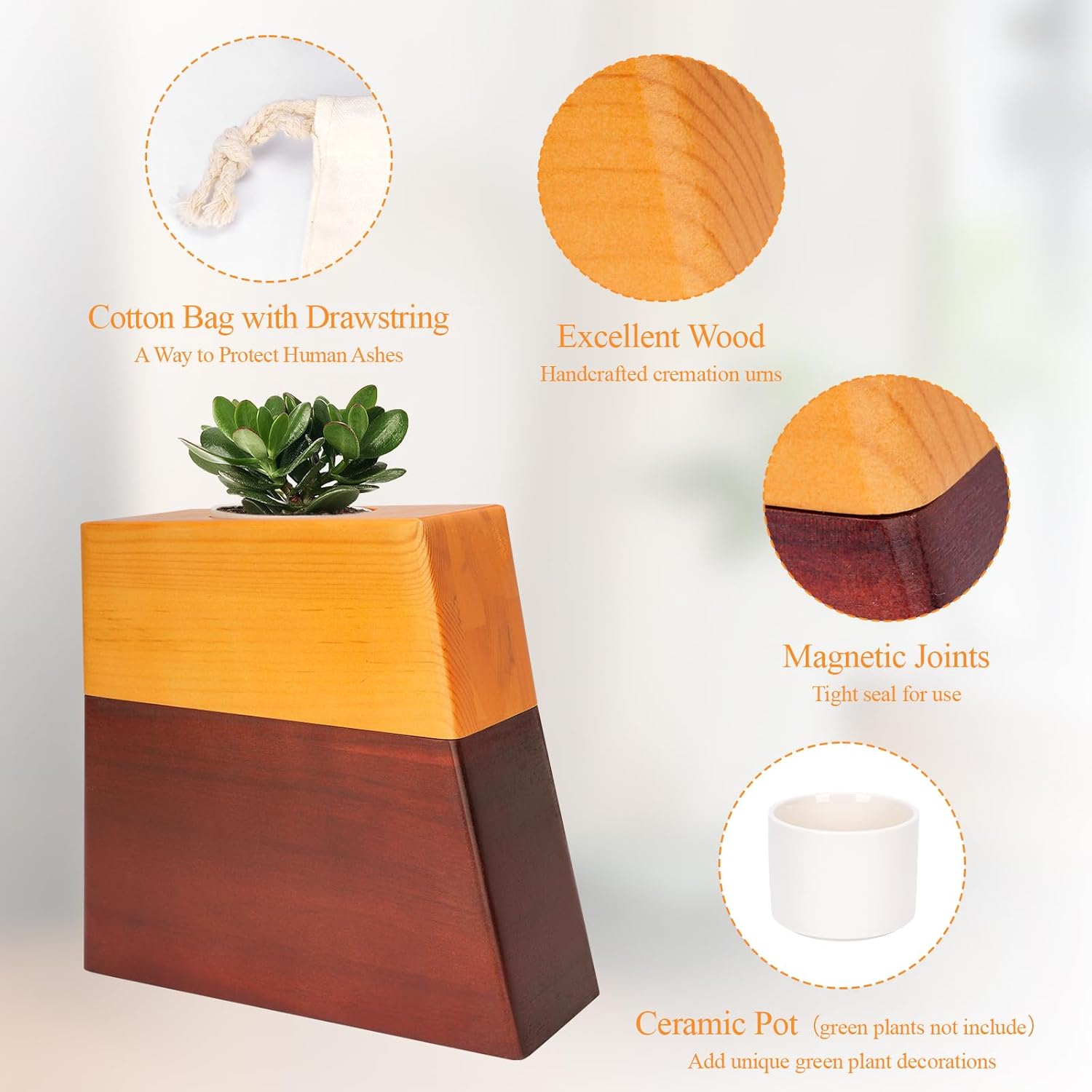Elegant Wooden Urns for Cremation and Memorial