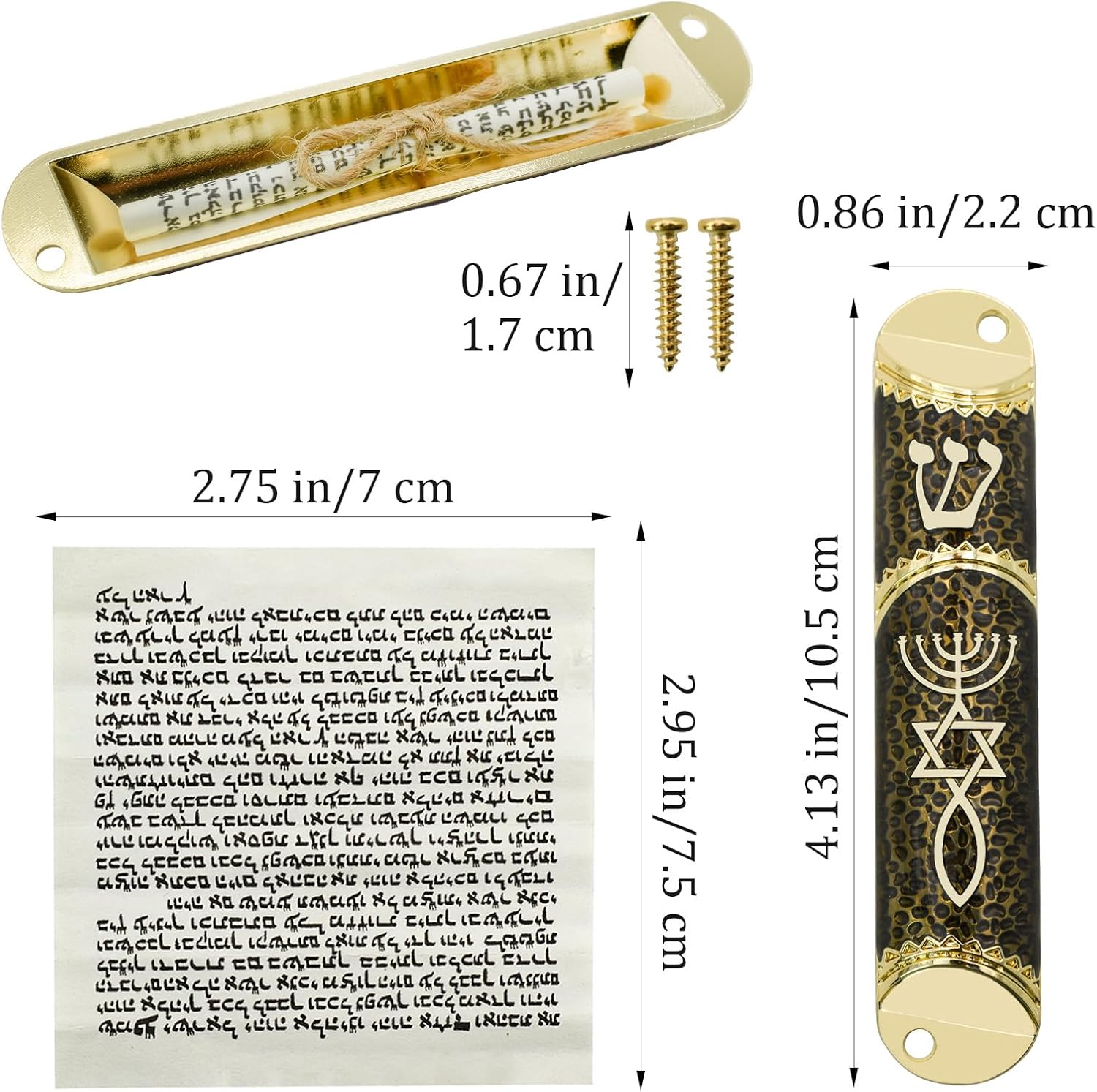 MrMrKura Mezuzah Scroll Door Ornament Black