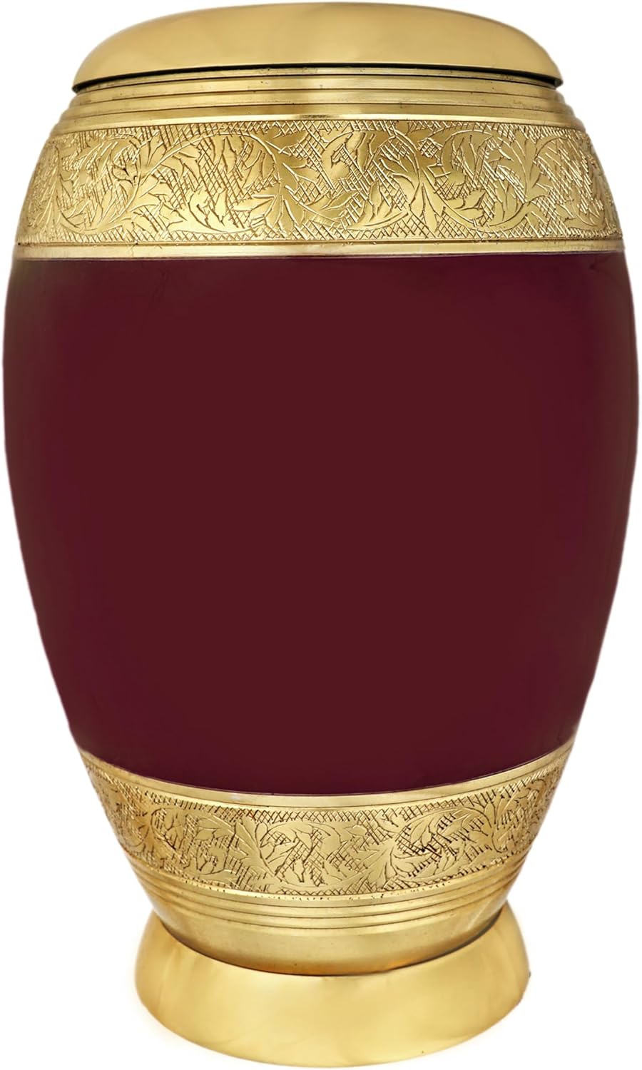 105 Inch Burgundy Personalized Cremation Urn for Human Ashes