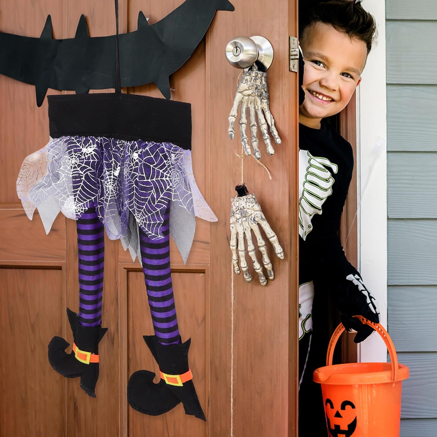 DOITOOL Halloween Witch Legs 2Pcs Plush Decoration