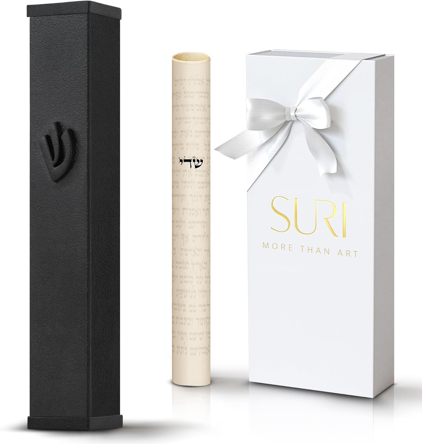 Suri Modern Mezuzah with Self-Stick Case and Scroll