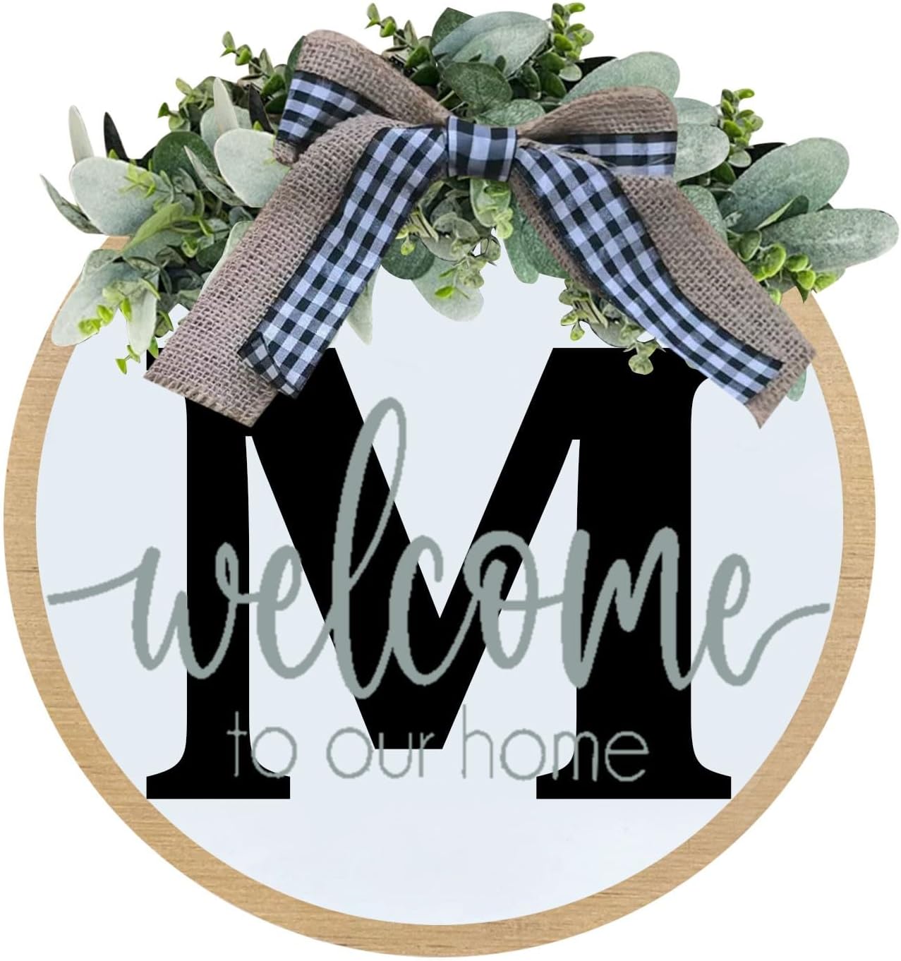 LEOP Initial Last Name Front Door Wreath