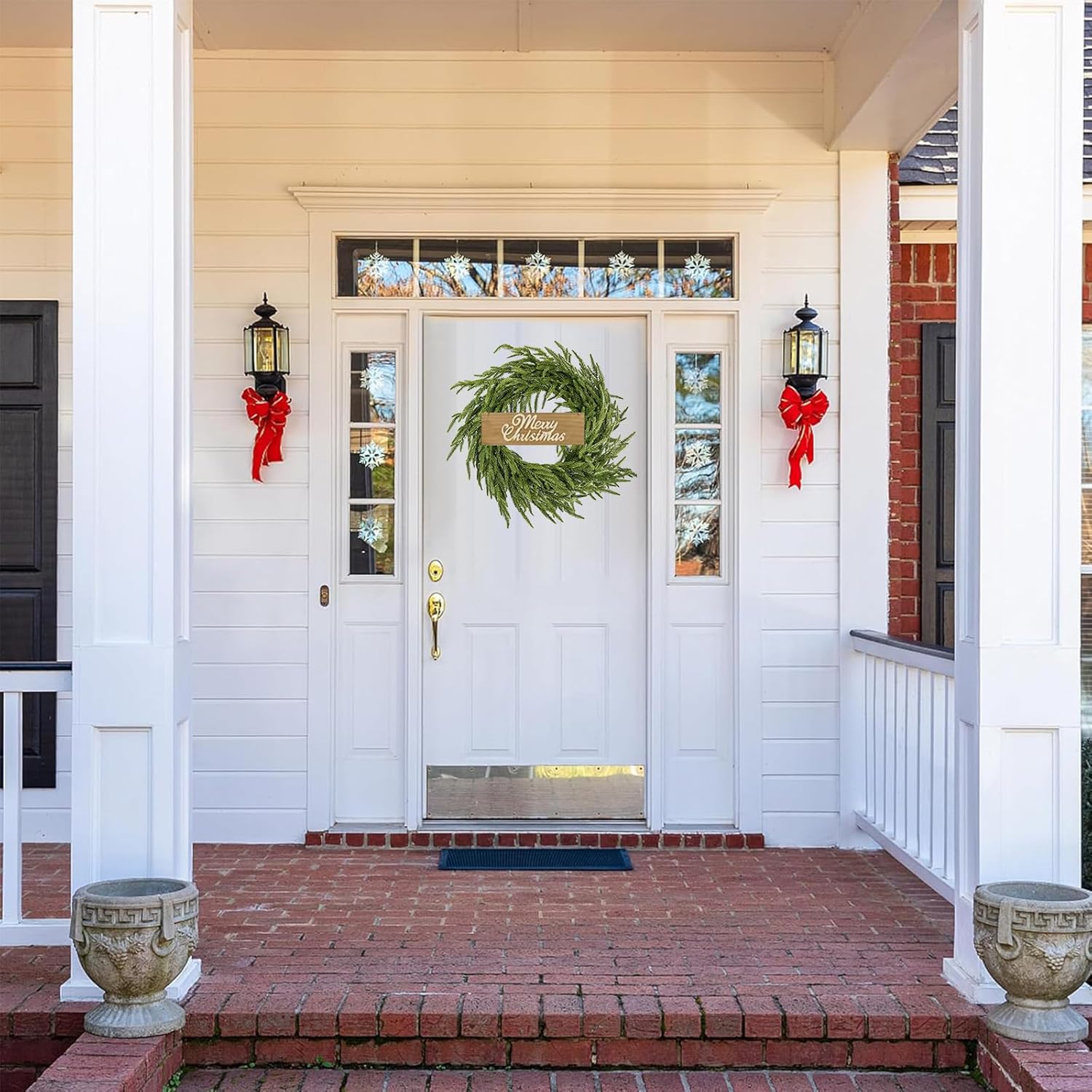 ENVEN 24 Inch Norfolk Pine Artificial Wreath