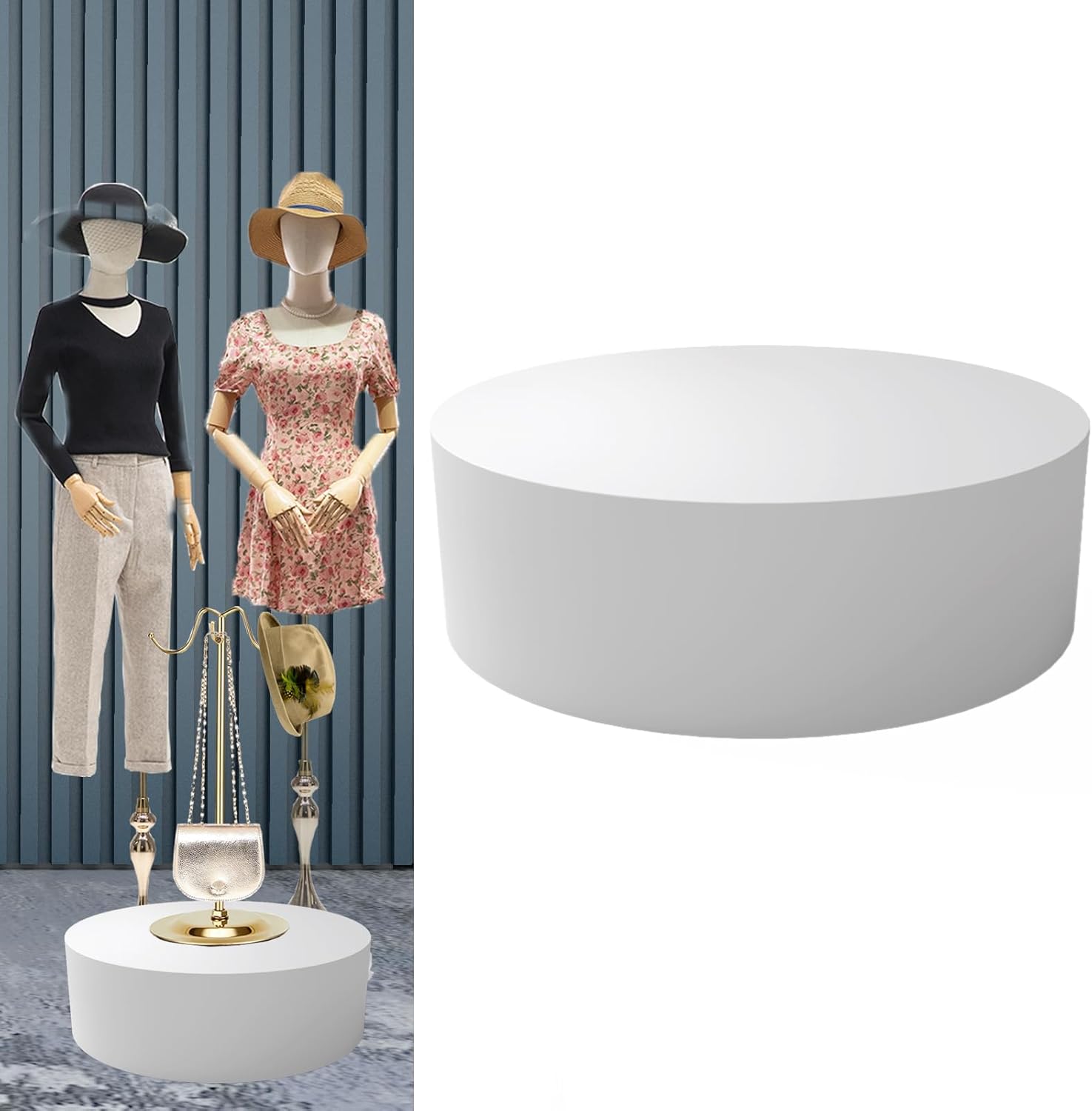 Jueraori Round Display Pedestal Stand for Jewelry and Makeup