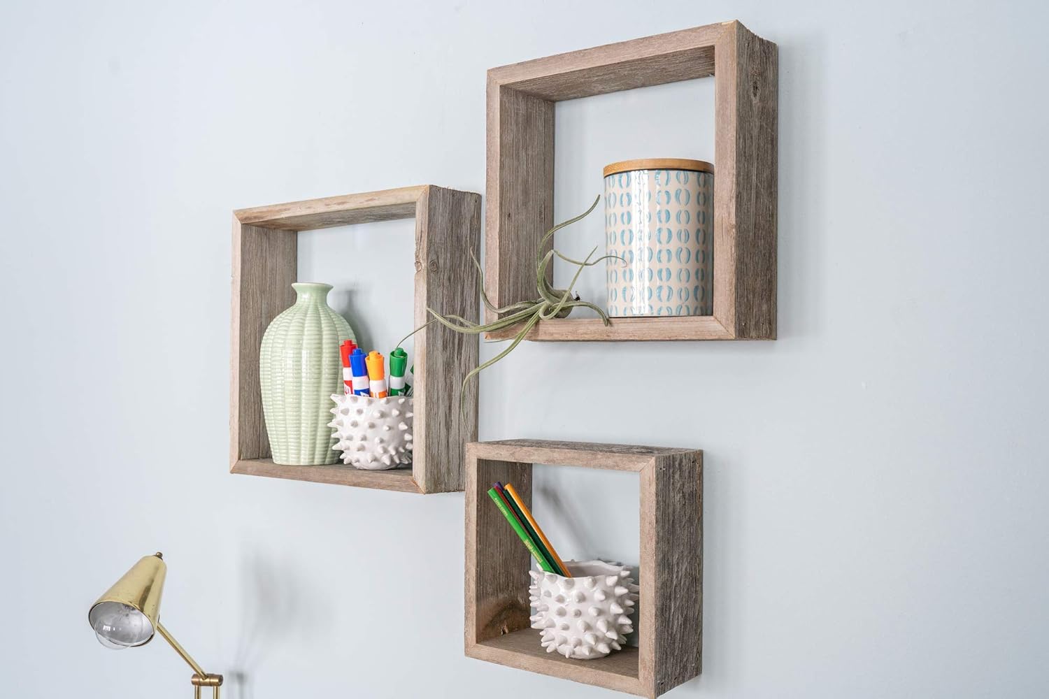 BarnwoodUSA Rustic Shelves Set of 3 Natural Gray