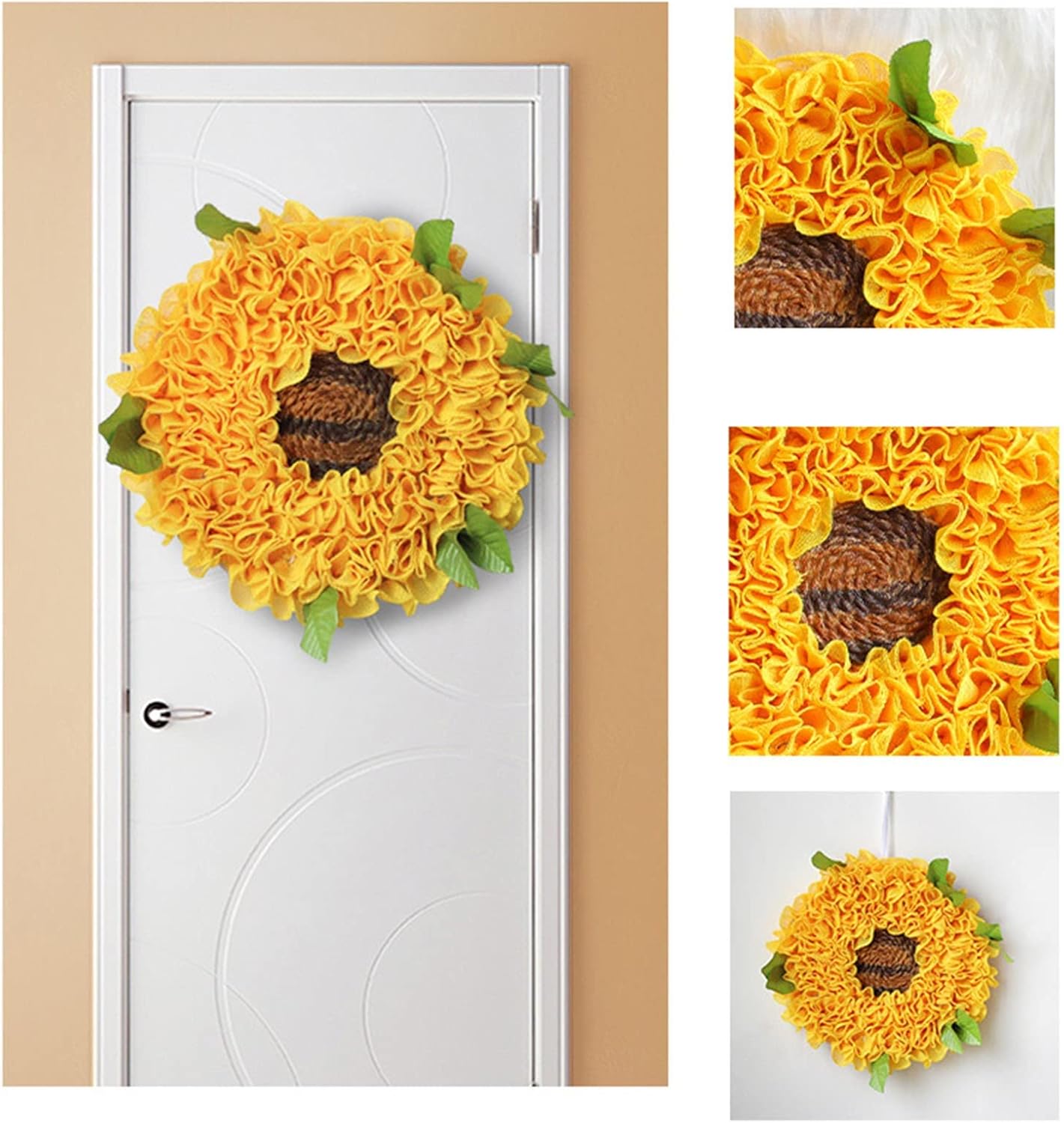 Sunflower Door Sign Summer Wreath Hanger
