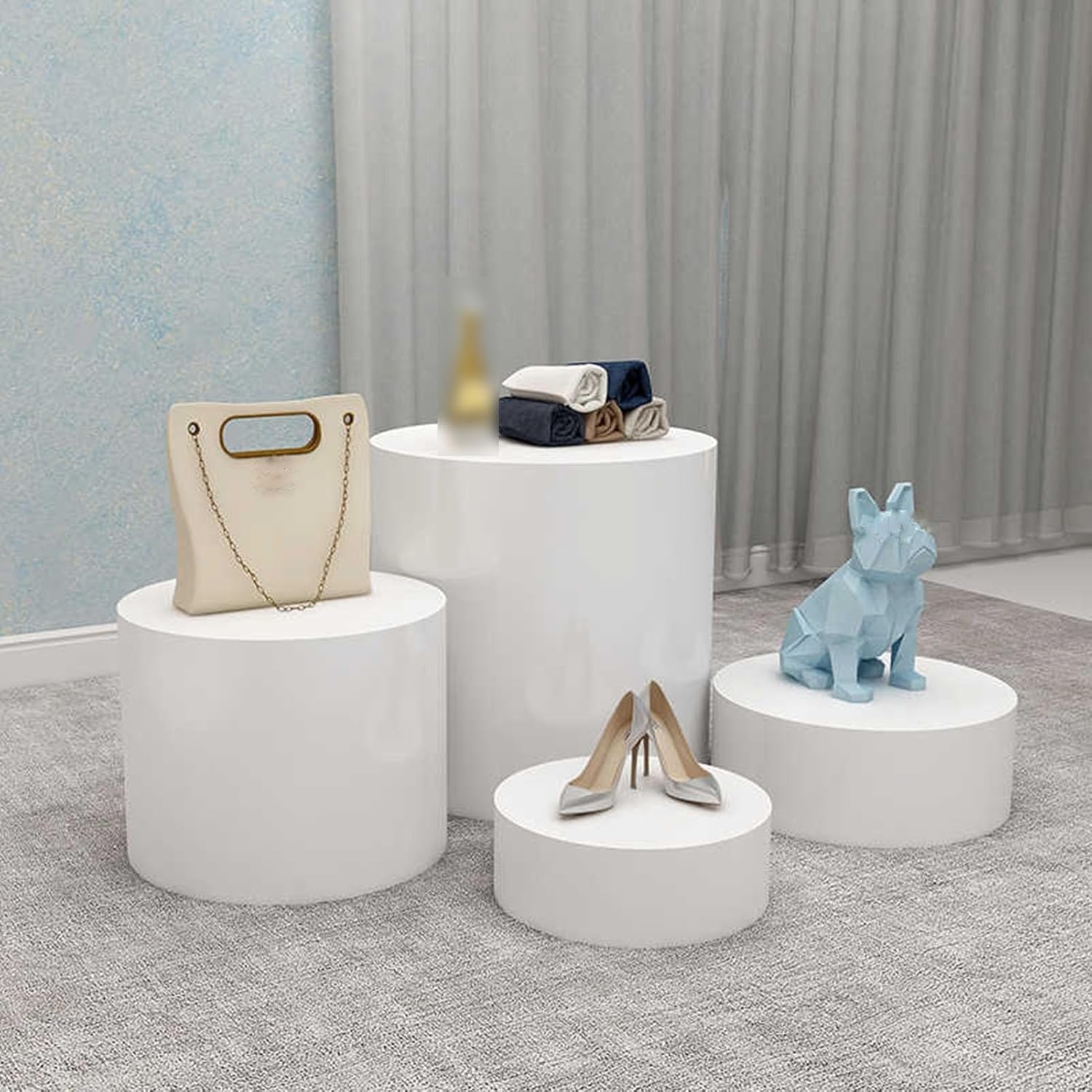 Round Display Pedestal Stand for Home Store