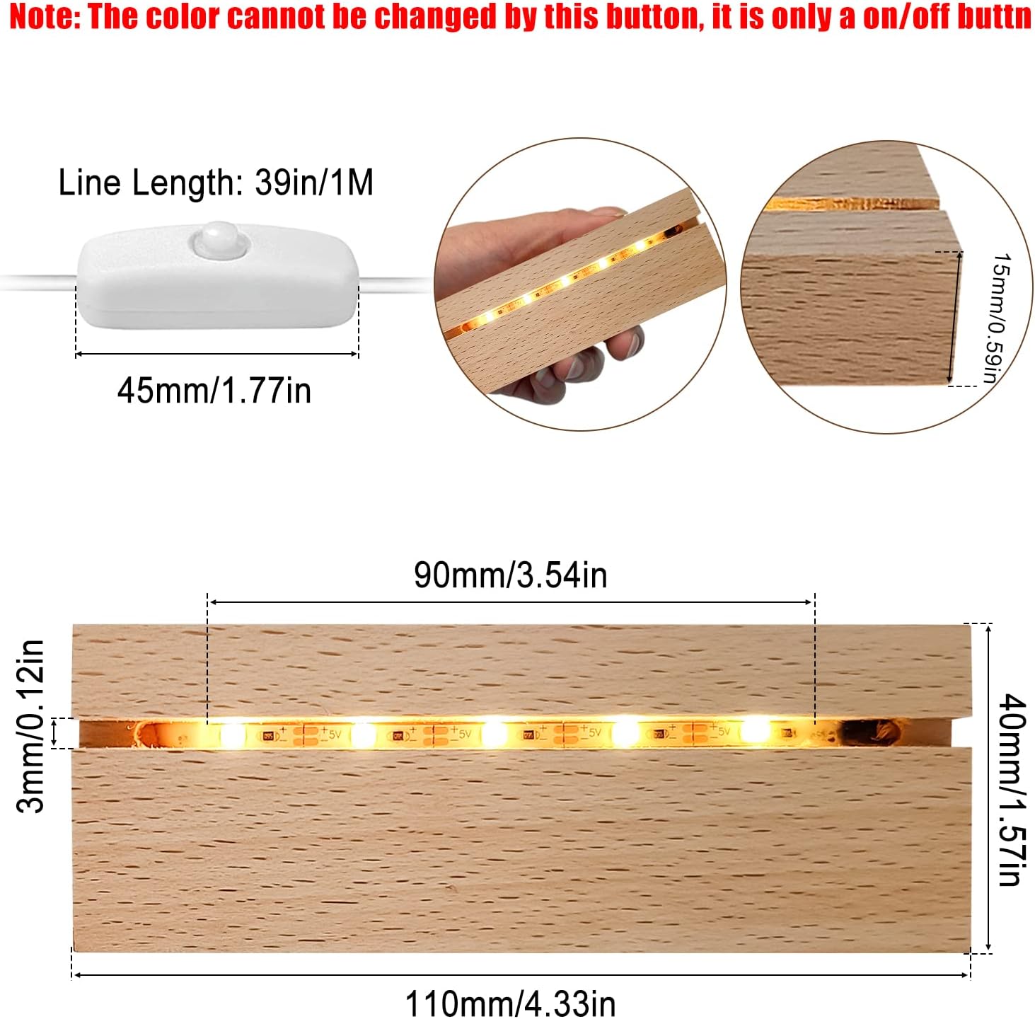 433 Inch Wooden LED Display Pedestal 4 Pcs