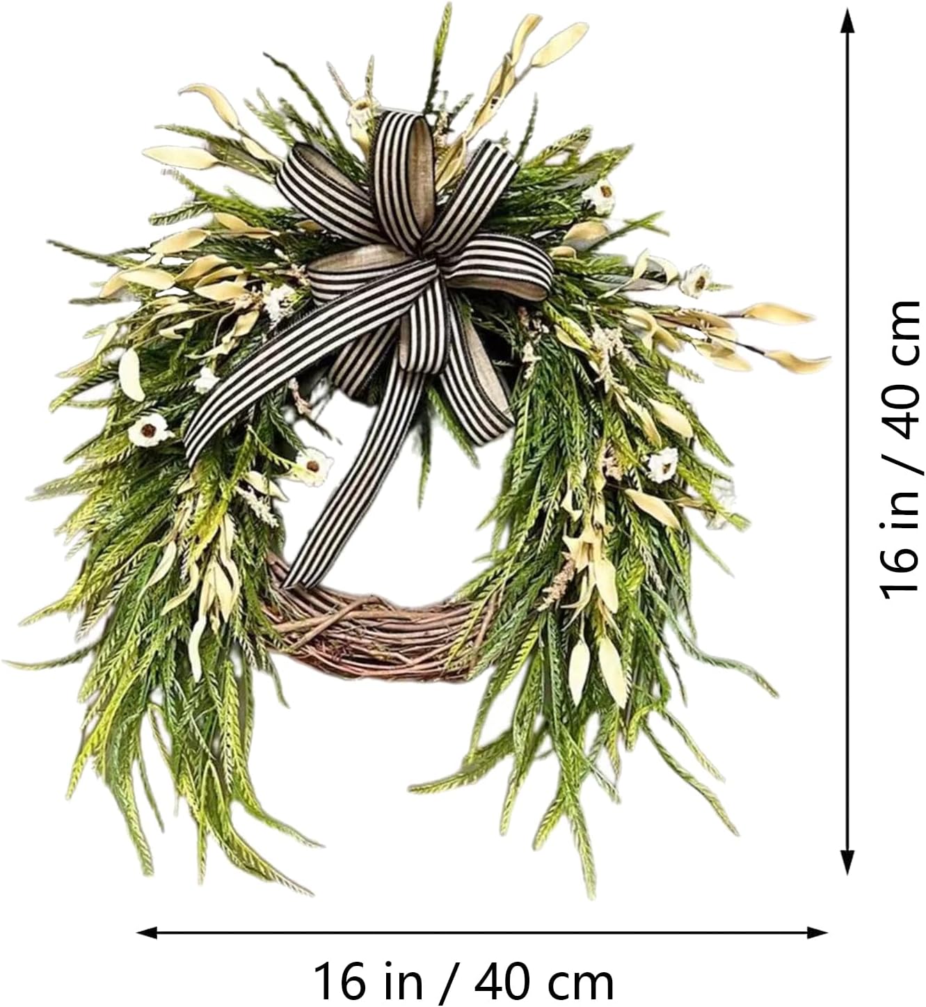 Artificial Summer Wreath with Tulips and Greenery