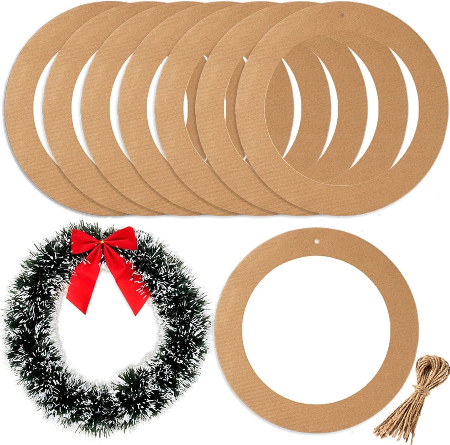 20pcs 12inch Paper Wreath Rings for DIY Crafts