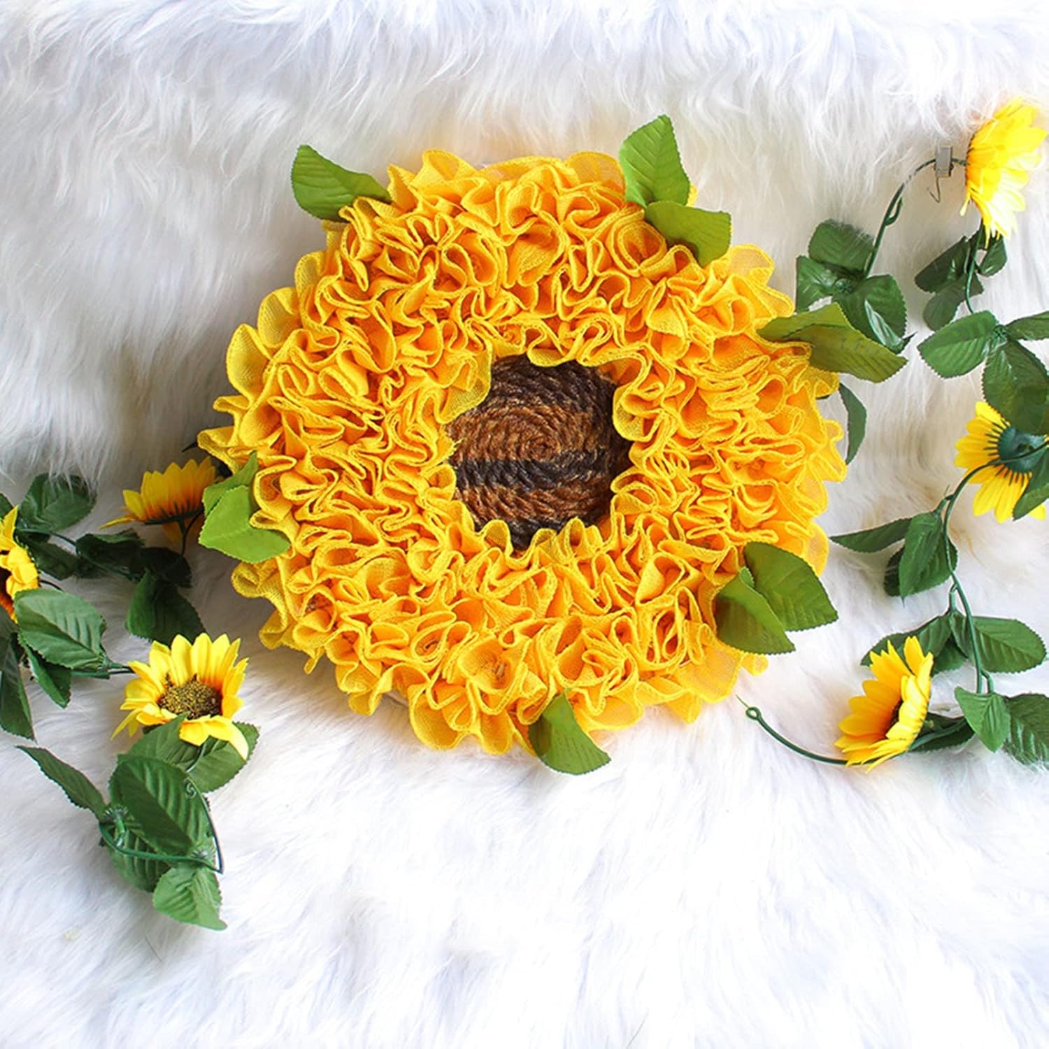 Sunflower Door Sign Summer Wreath Hanger