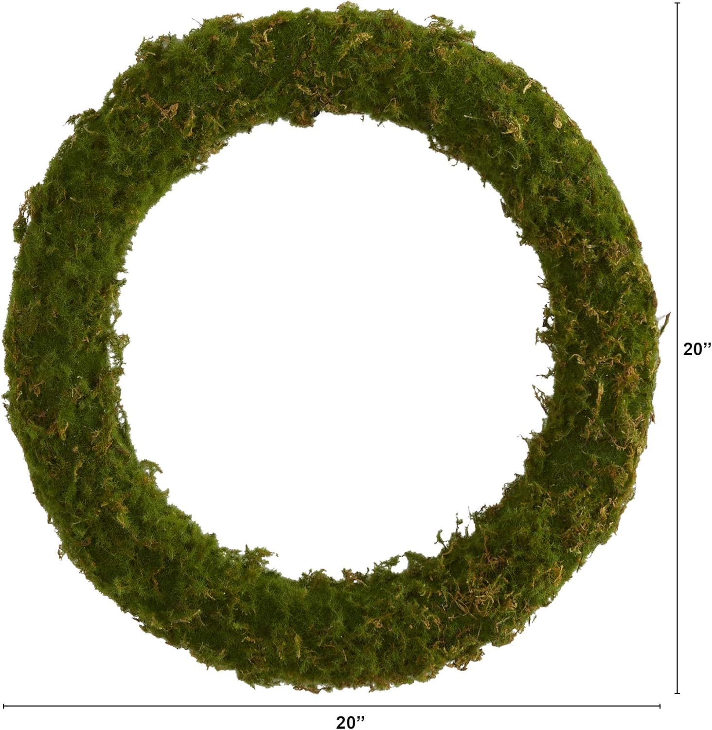 Nearly Natural 20in Moss Artificial Wreath