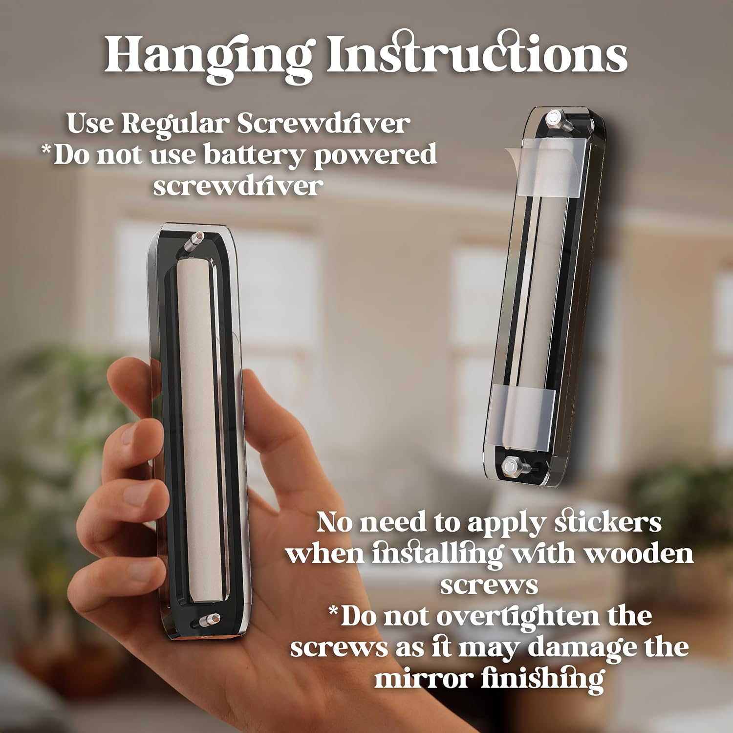 TYLDUM Mezuzah Case Clear Black with Silver