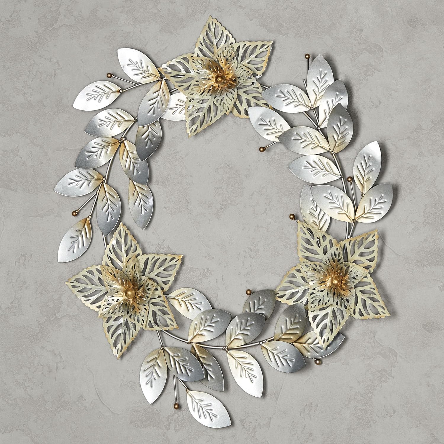 Touch of Class Metallic Sparkling Wreath Wall Art 26 Inch