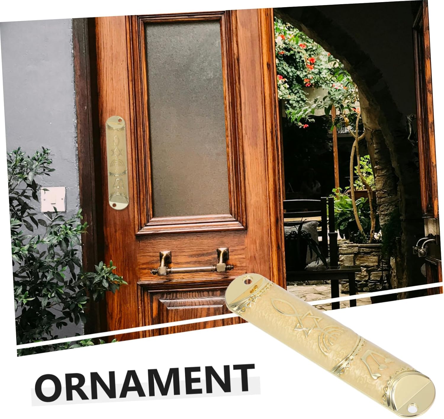 Metal Mezuzah Door Frame Decor Elegant Jewish Home Blessing