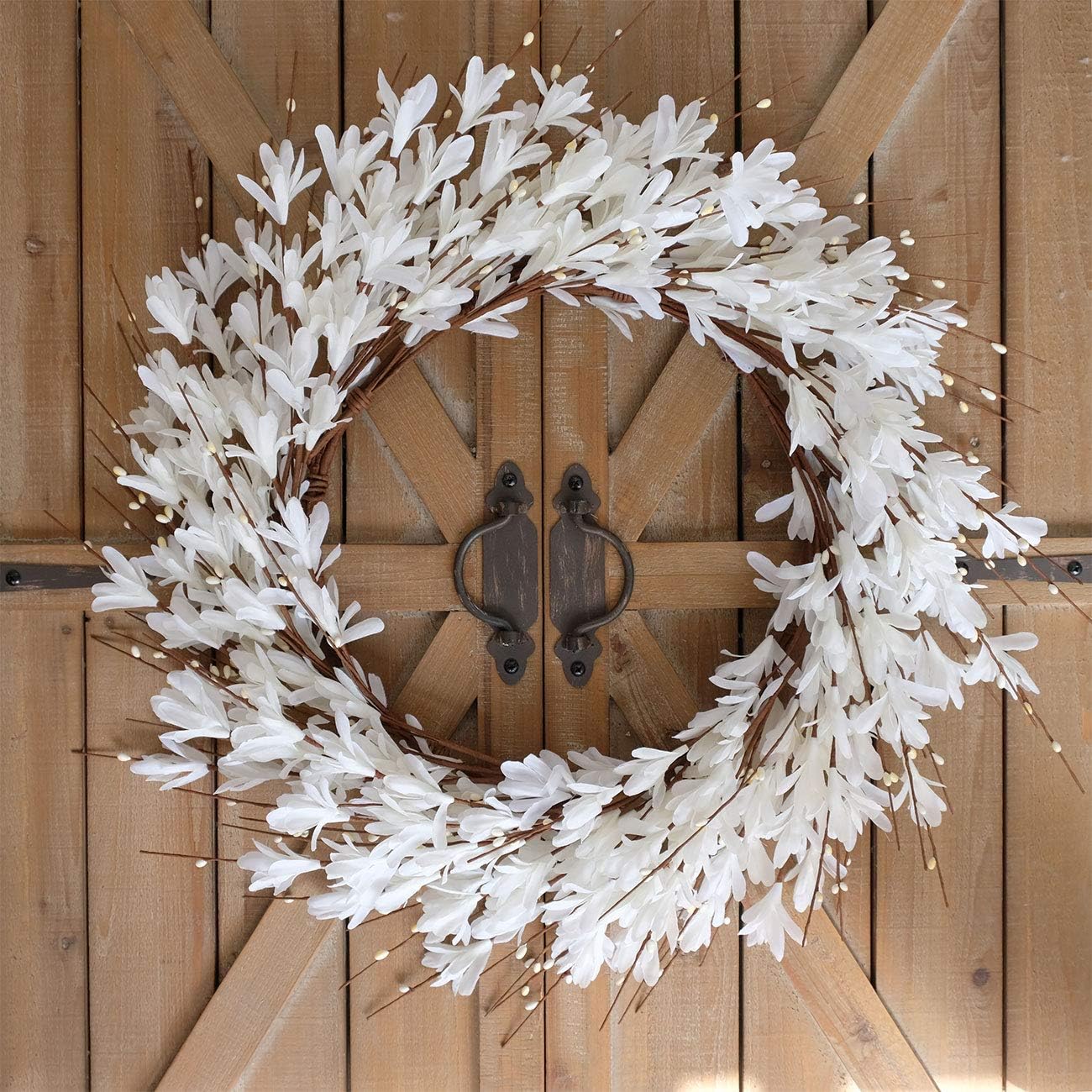 Bibelot 20 Inch Artificial Forsythia Flower Wreath