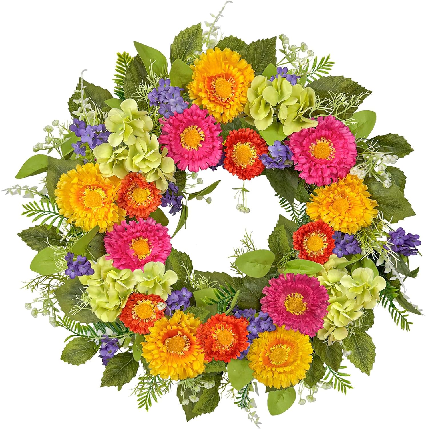 20 Inch Artificial Spring Wreath for Front Door
