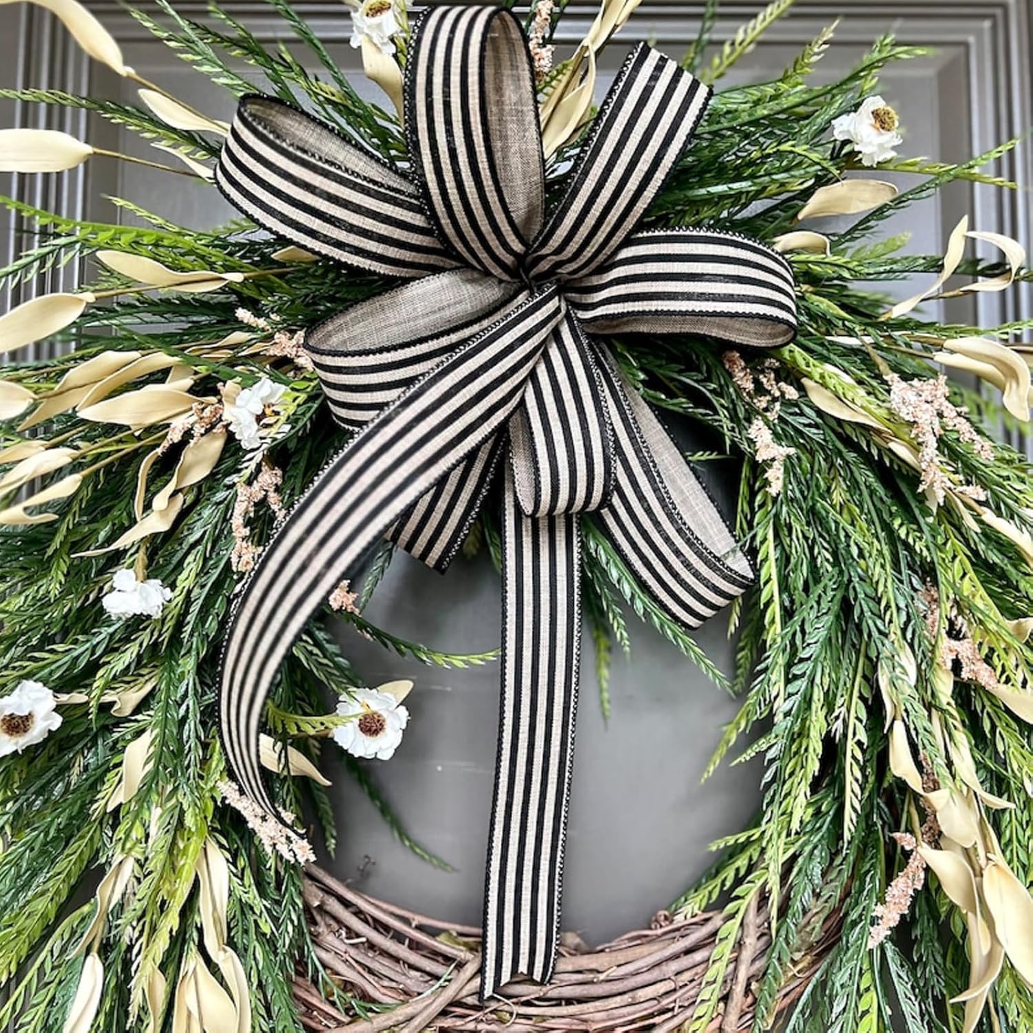Artificial Summer Wreath with Tulips and Greenery